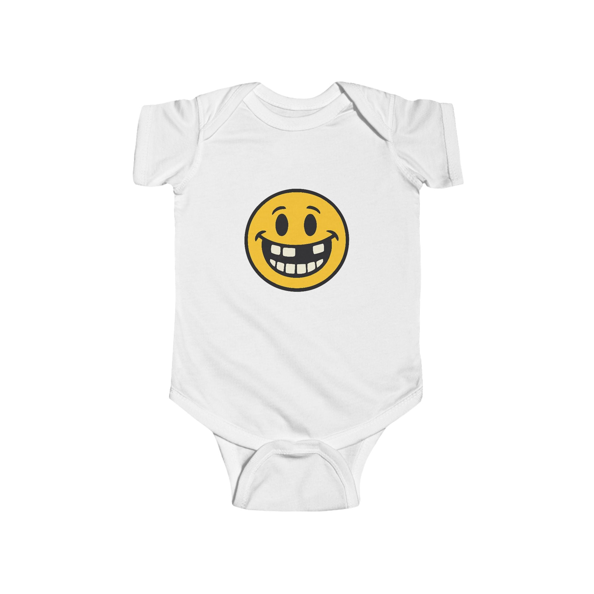 Smiley Baby Bodysuit, Infant Outfit, Cute Baby Clothes
