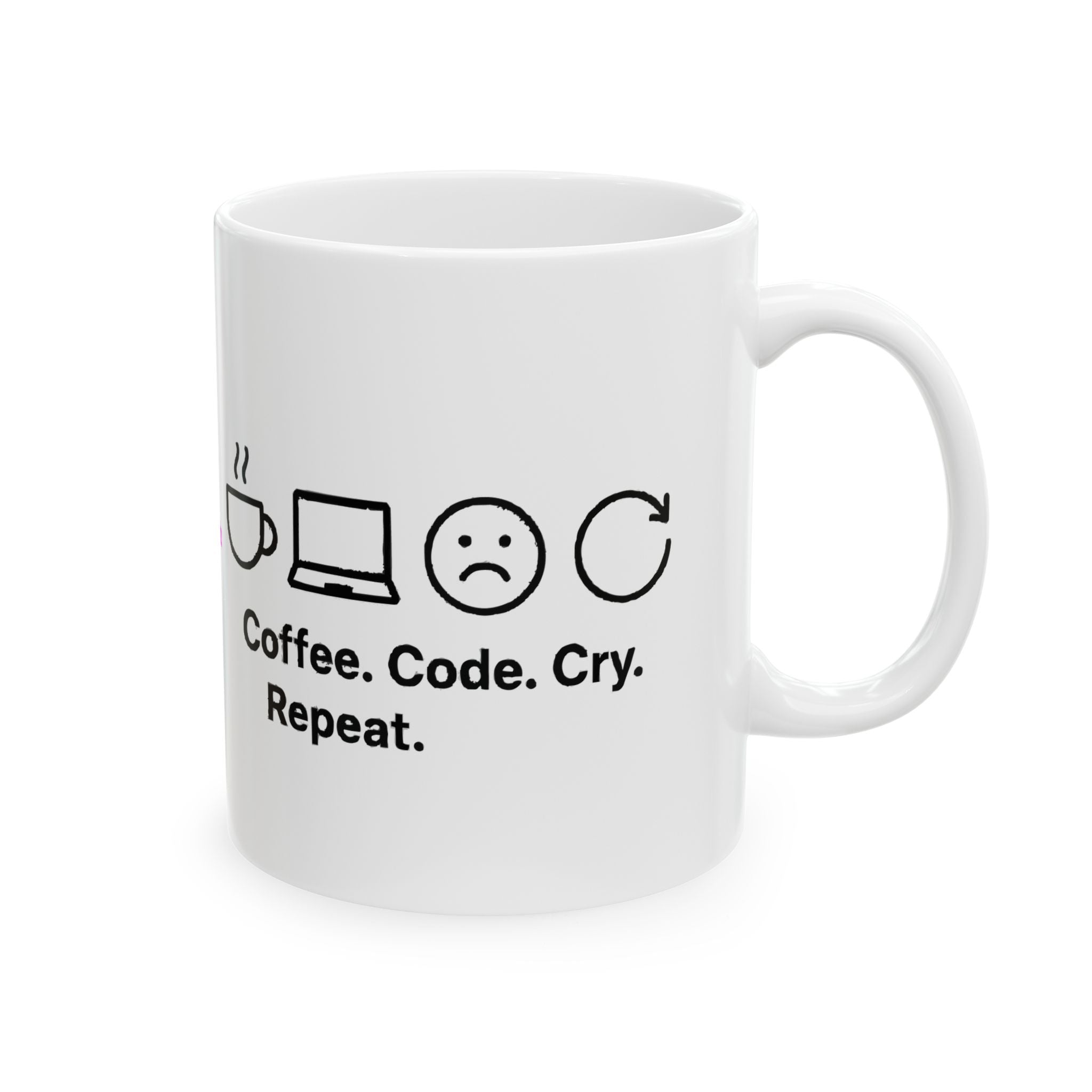 Coffee Code Repeat Ceramic Mug | Personalized Mug