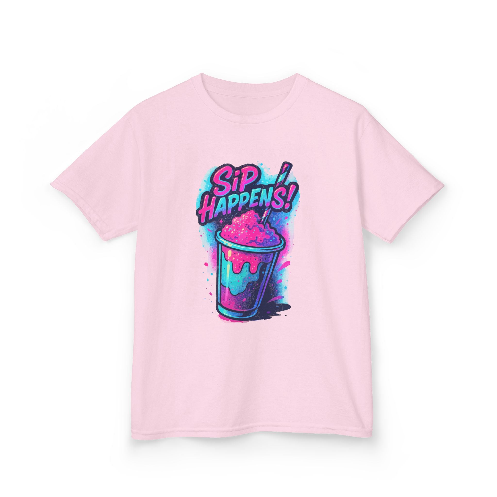 Sip Happens Kids Tee, Fun Graphic Tee, Kids Cotton T-Shirt