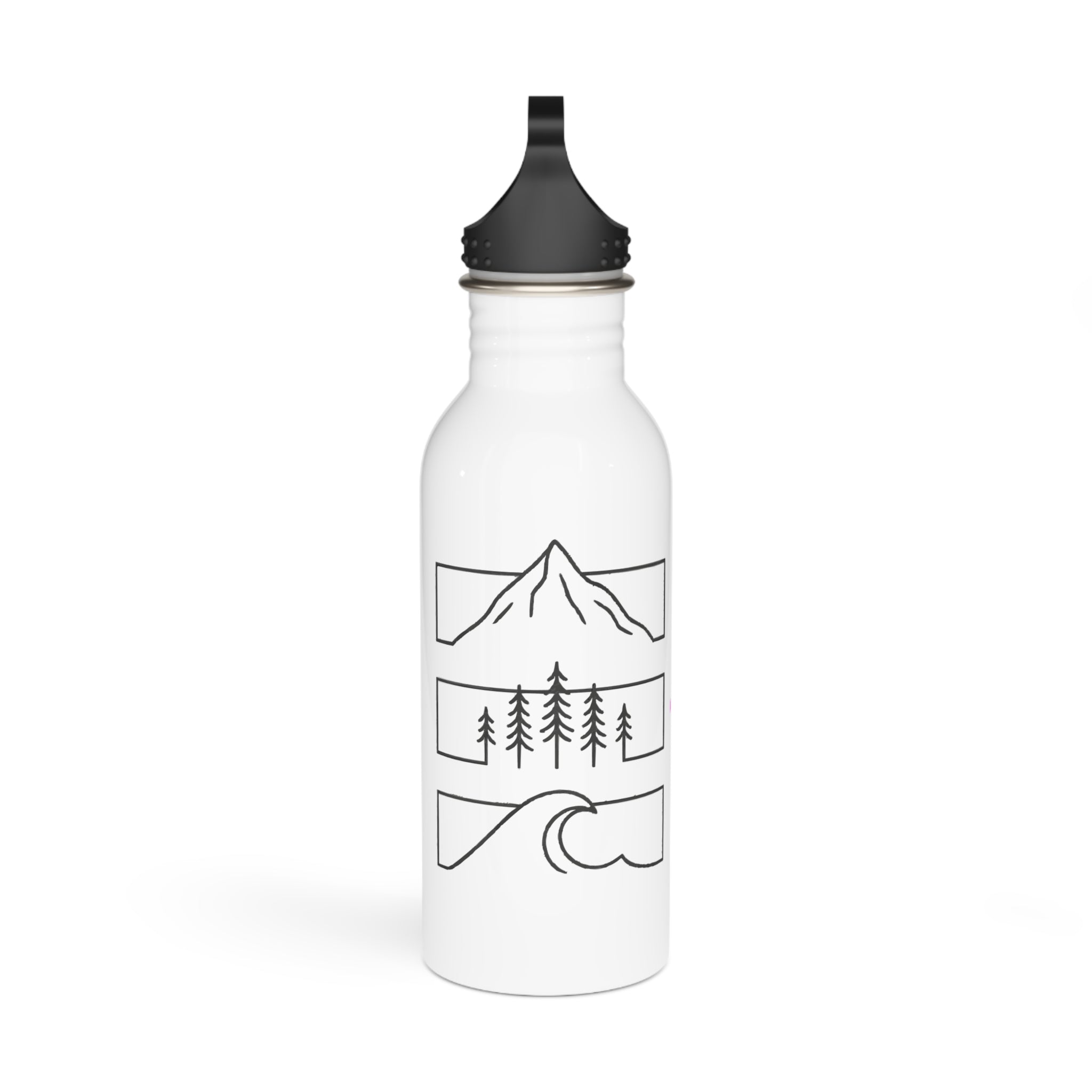 Climb Hike Surf - Water Bottle, Reusable Sports Hydration Flask