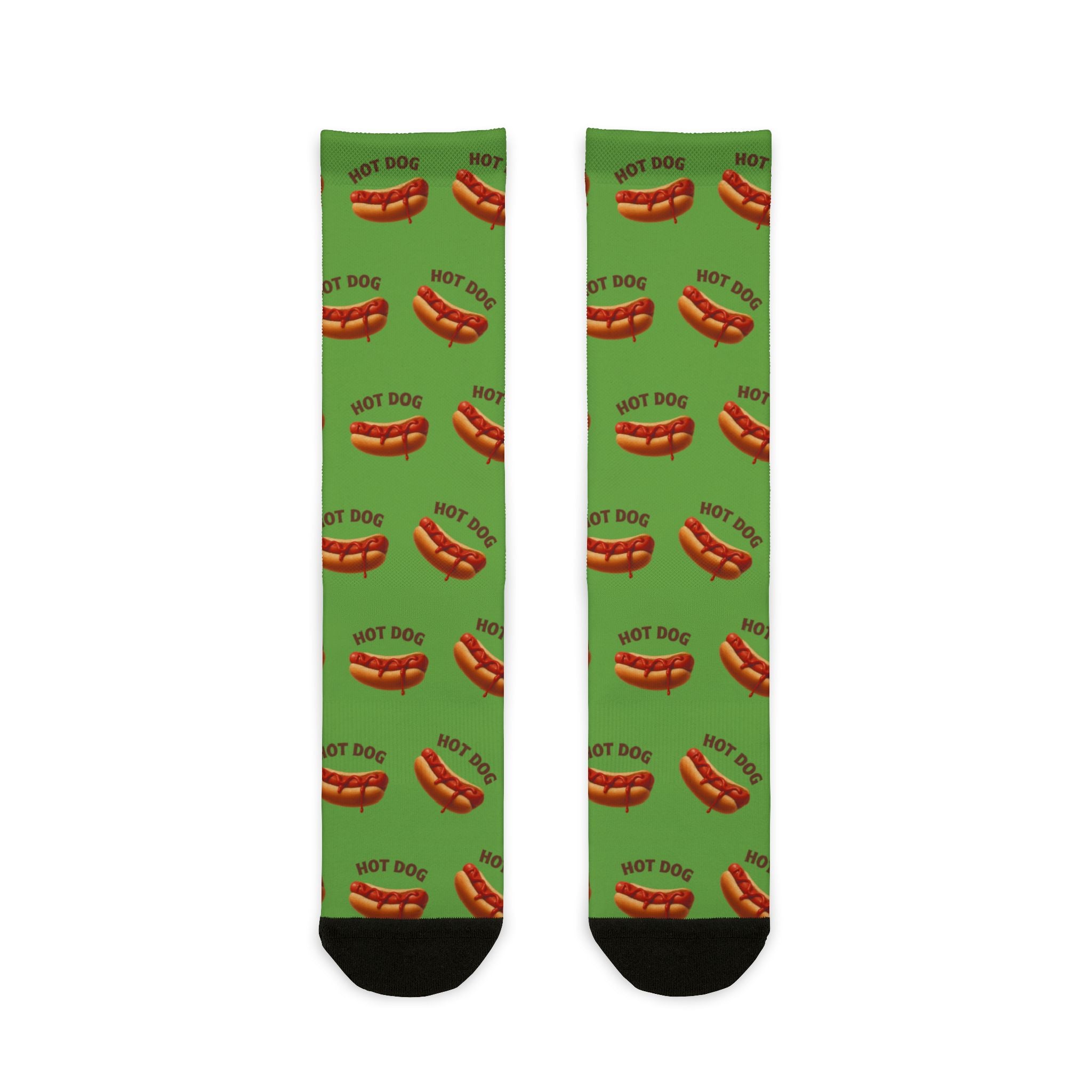 Hot Dog Design, Sublimation Crew Socks