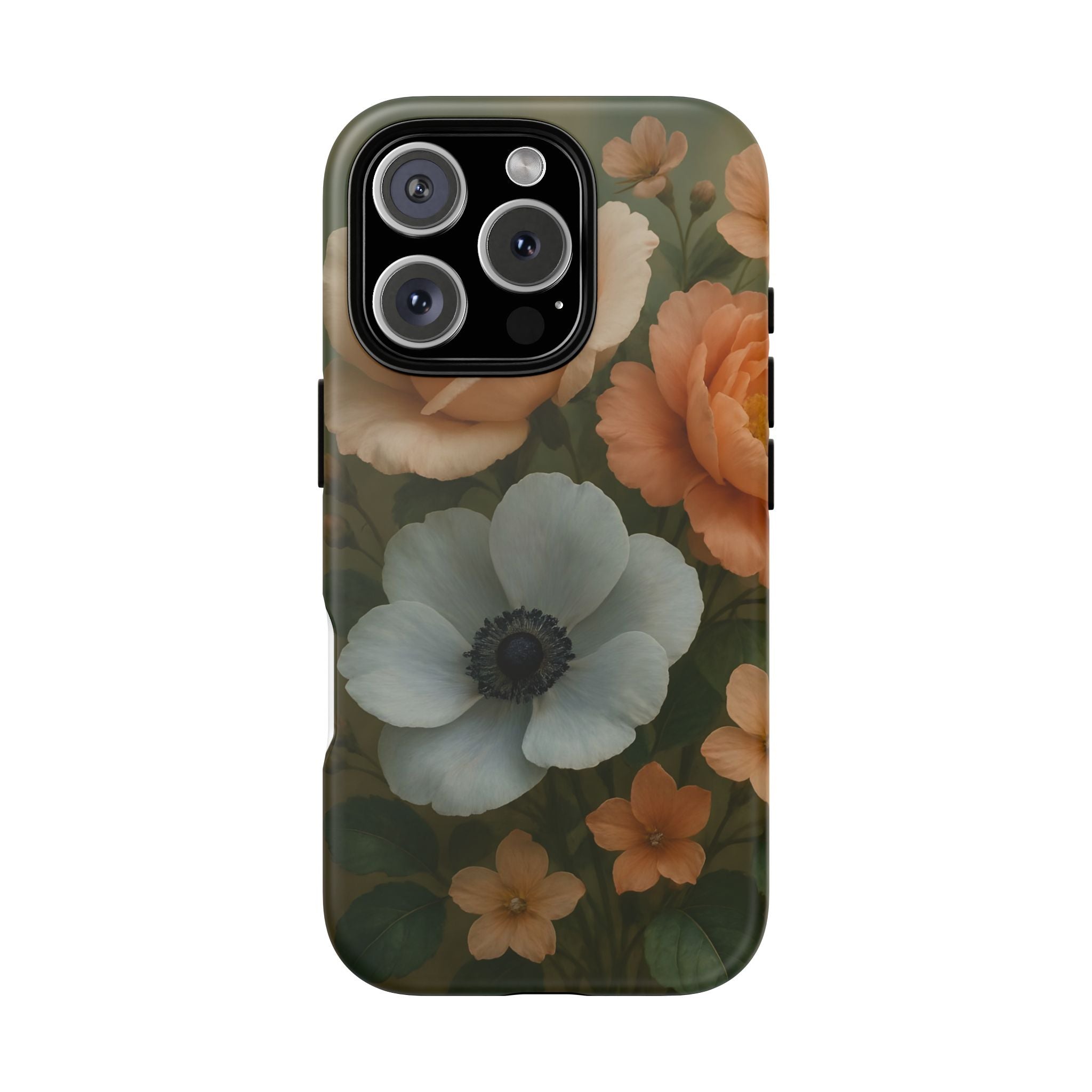 Floral Design White Cover Design, Tough Cases, Phone Cover