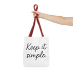 Keep It simple Tote Bag - Motivational Carryall