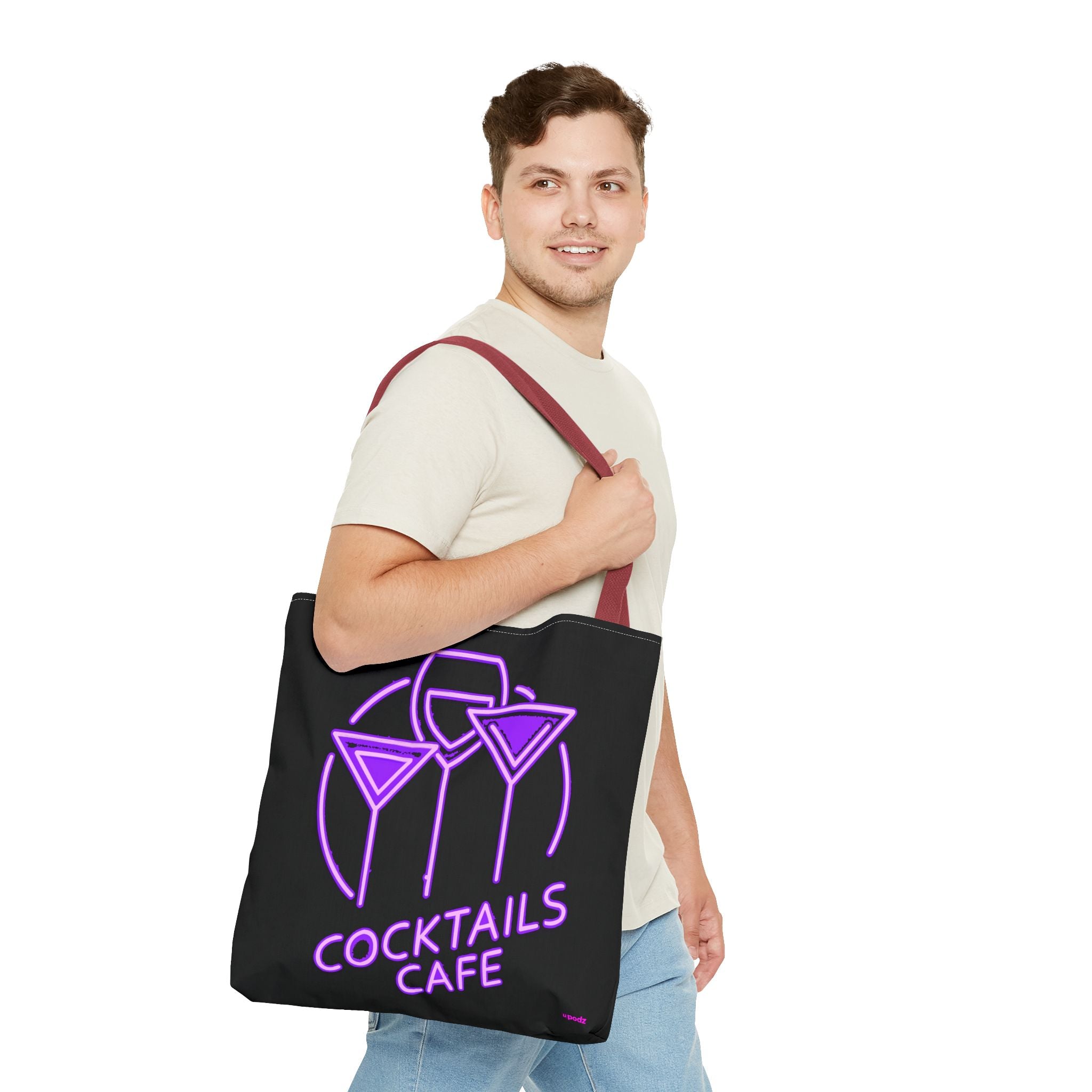 Cocktails Cafe Tote Bag - Quirky Fun Bag