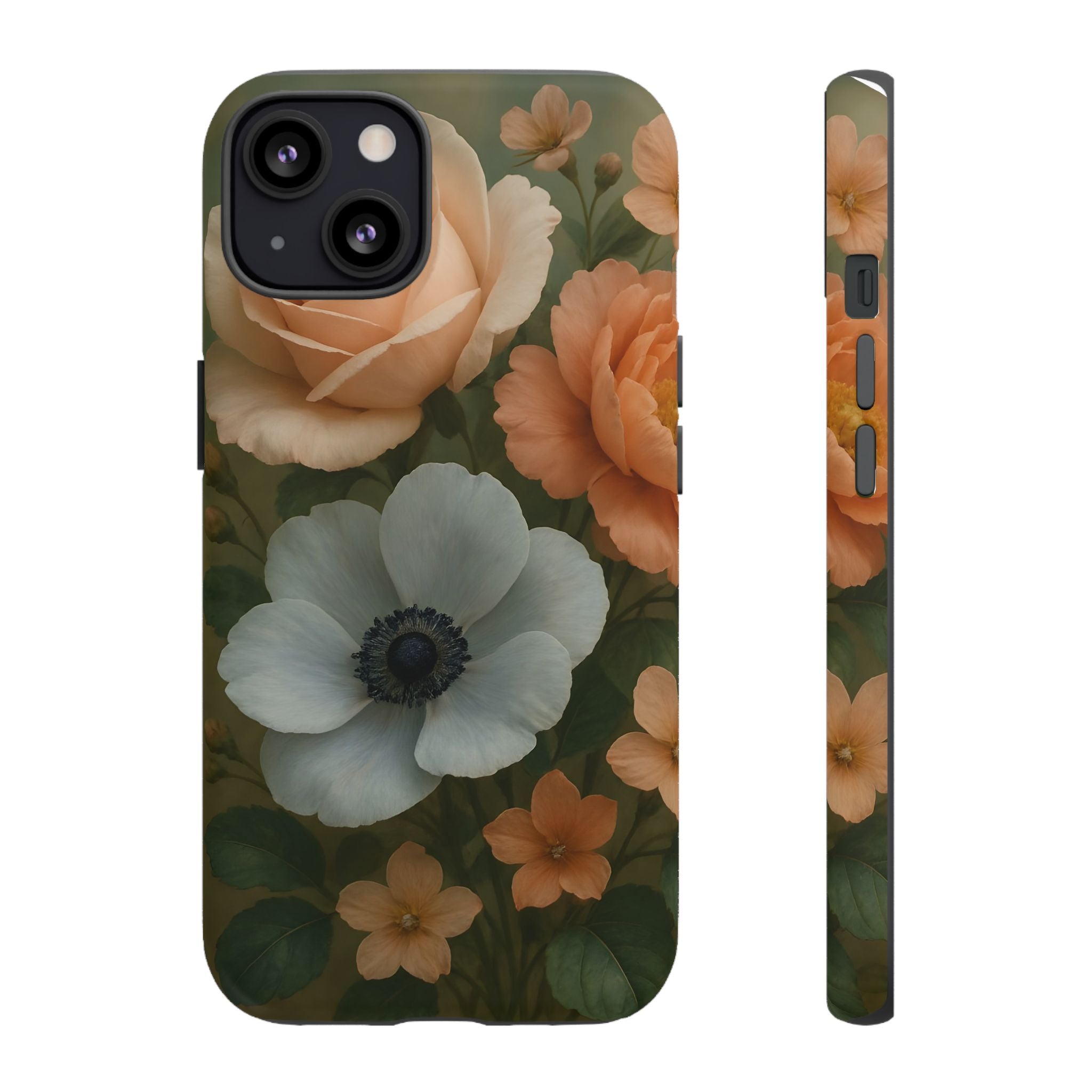 Floral Design White Cover Design, Tough Cases, Phone Cover