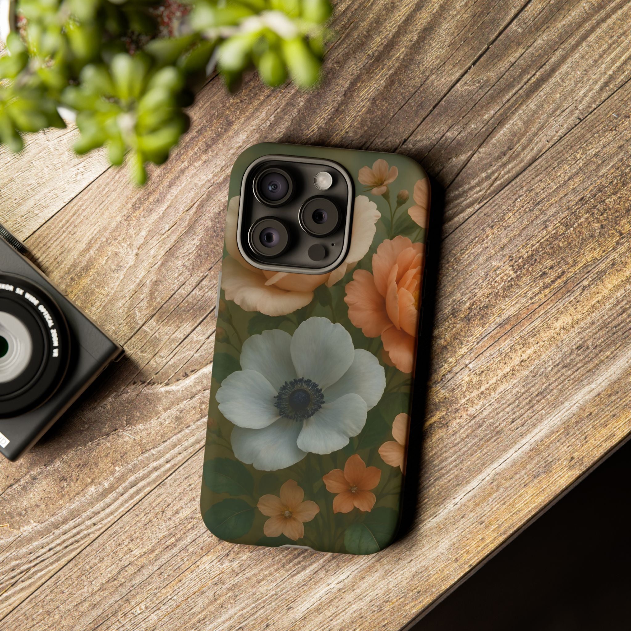 Floral Design White Cover Design, Tough Cases, Phone Cover