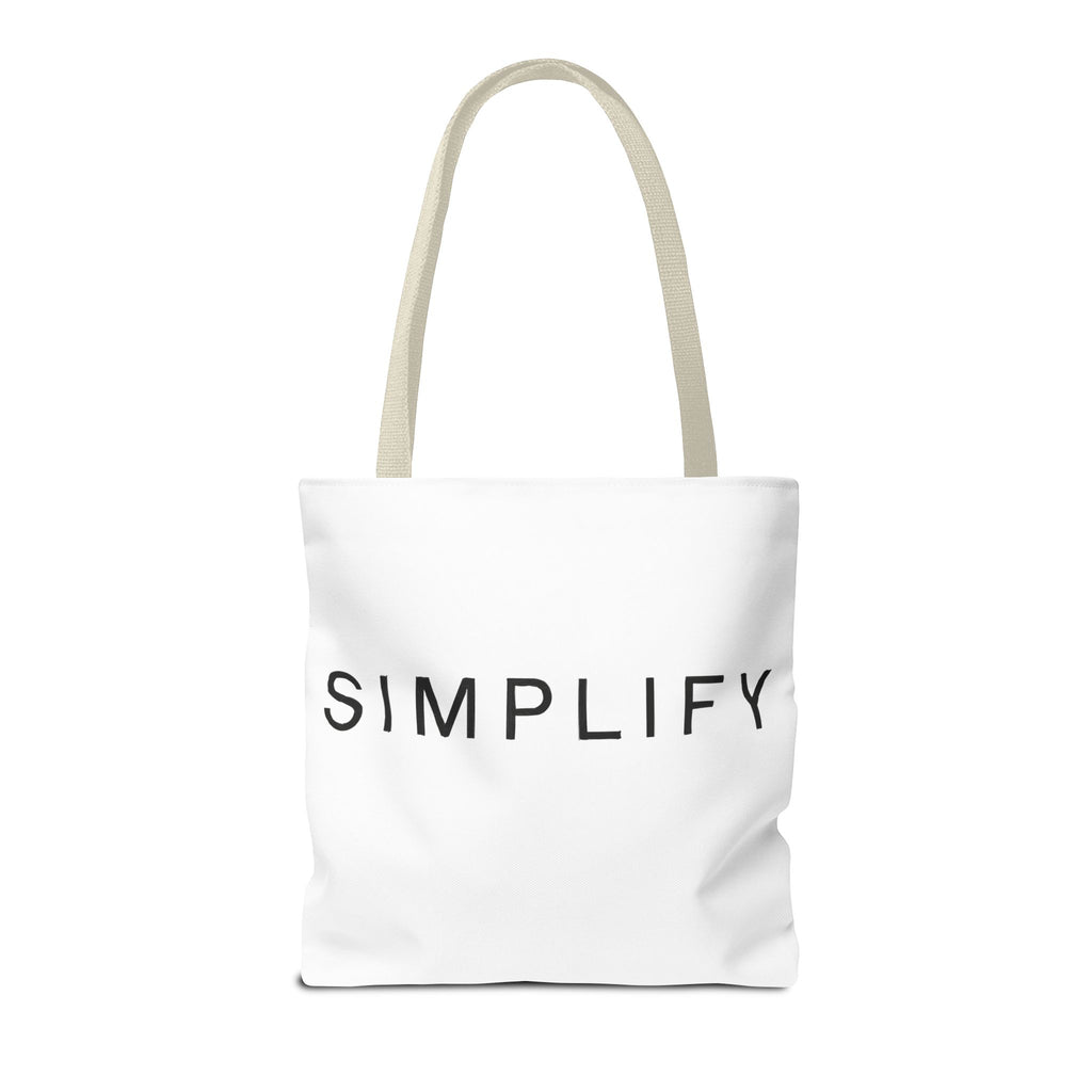 Simplify Tote Bag, Inspirational Gift, Eco-Friendly Shopping Bag