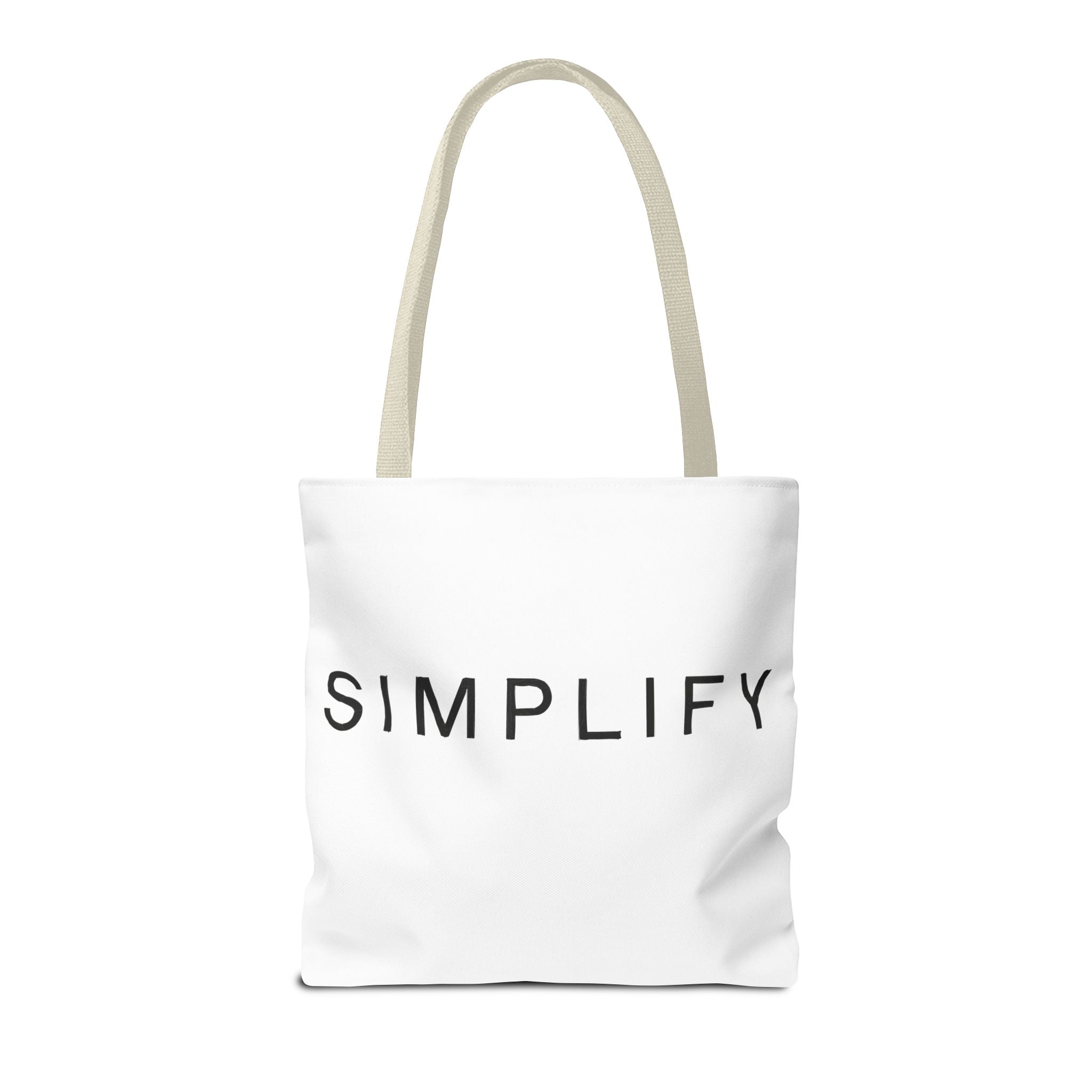 Simplify Tote Bag, Inspirational Gift, Eco-Friendly Shopping Bag
