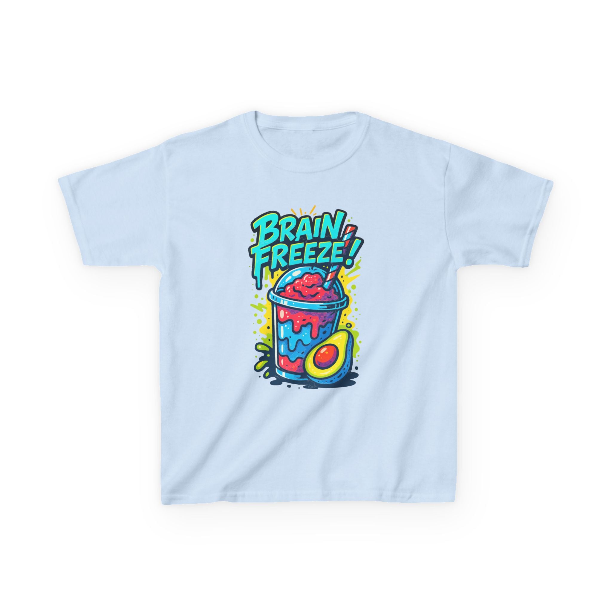 Brain Freeze Kids Tee, Fun Graphic Tee, Kids Cotton T-Shirt