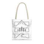 Mountain Wave Tote Bag, Inspirational Gift, Eco-Friendly Shopping Bag