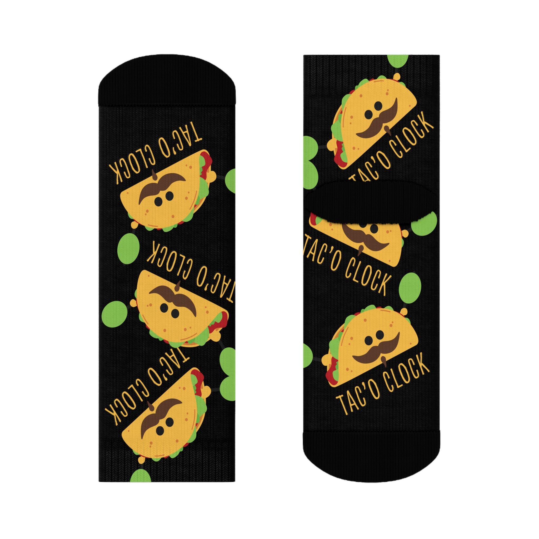 Tac o Clock Crew Socks, Jellyfish Design