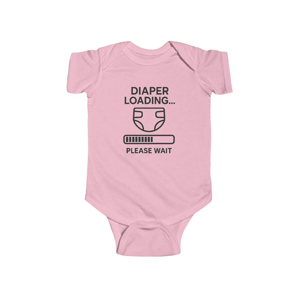 Diaper Loading Baby Bodysuit, Funny Infant Outfit,Cute Baby Clothes