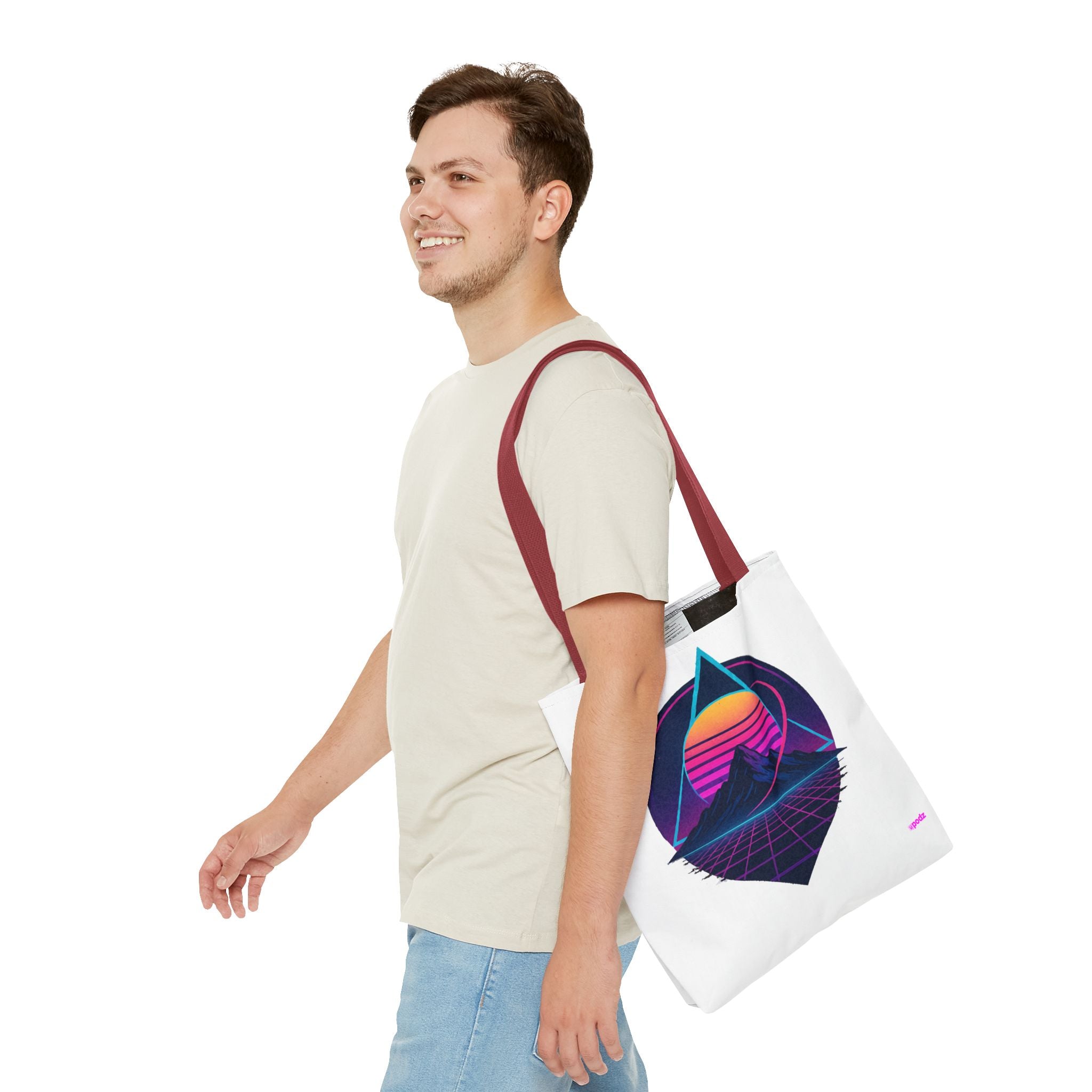 Sunset Mountain Tote - Quirky Design, Fun Bag