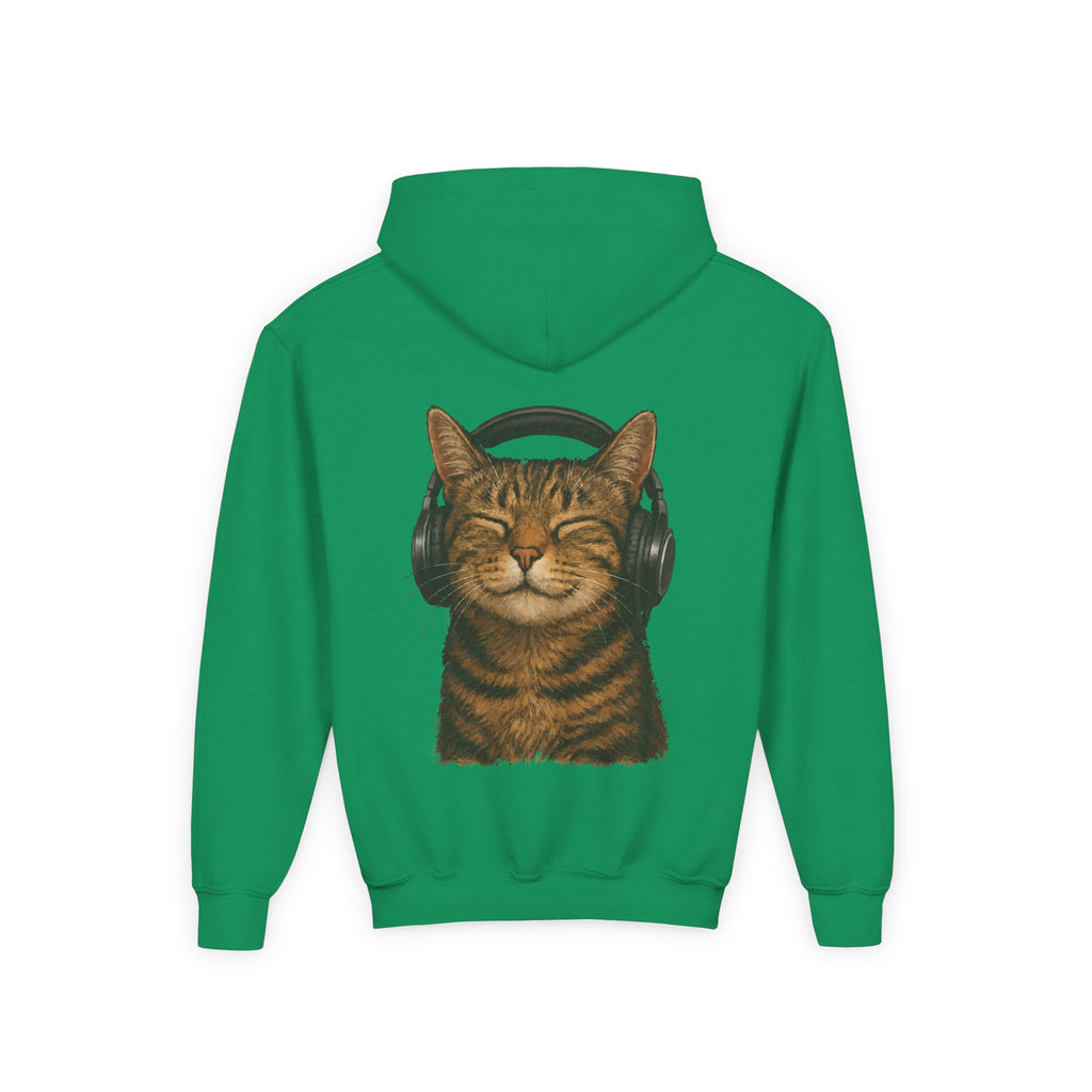Cool Cat, Youth Hooded Sweatshirt, Casual Wear