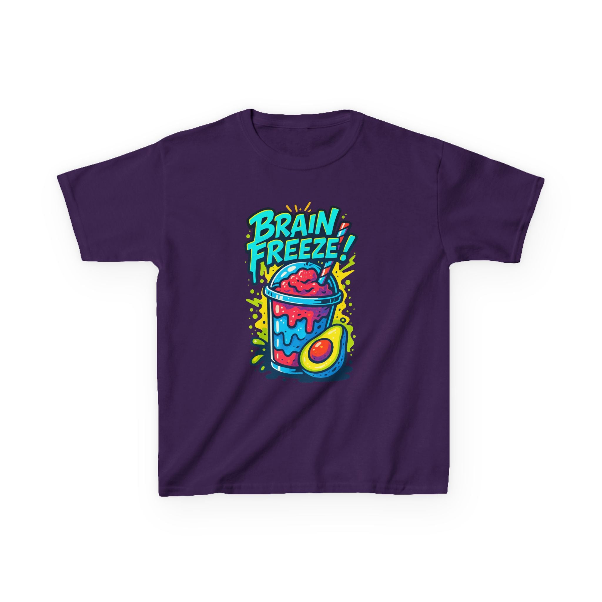 Brain Freeze Kids Tee, Fun Graphic Tee, Kids Cotton T-Shirt
