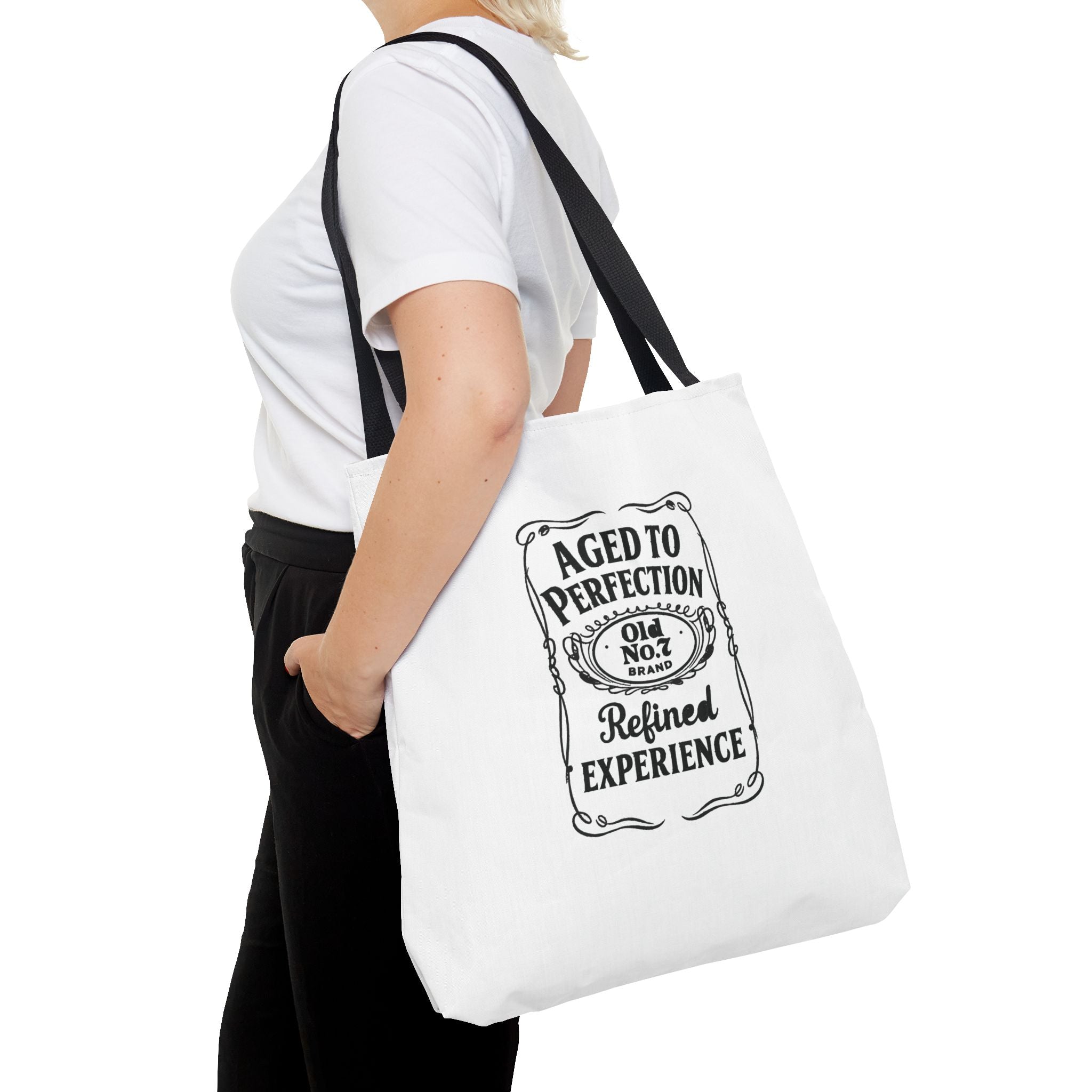Aged to perfection Tote Bag, Inspirational Gift, Eco-Friendly Shopping Bag