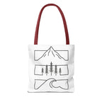 Mountain Wave Tote Bag, Inspirational Gift, Eco-Friendly Shopping Bag