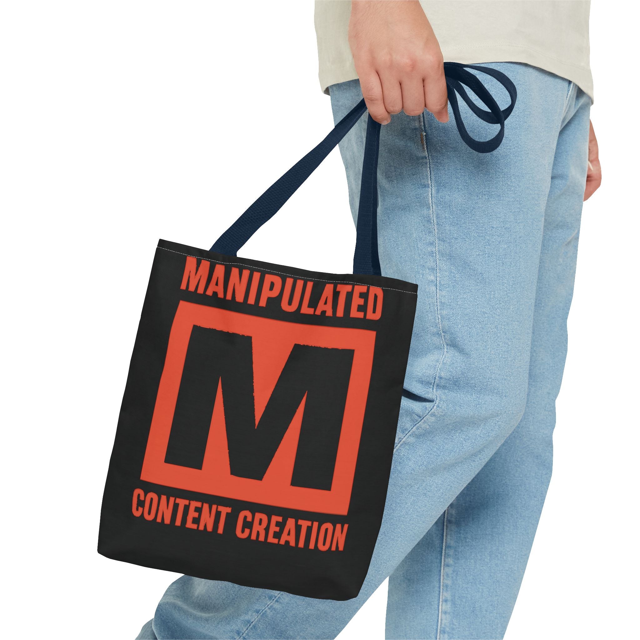 Manipulated Content Tote Bag, Inspirational Gift, Eco-Friendly Shopping Bag