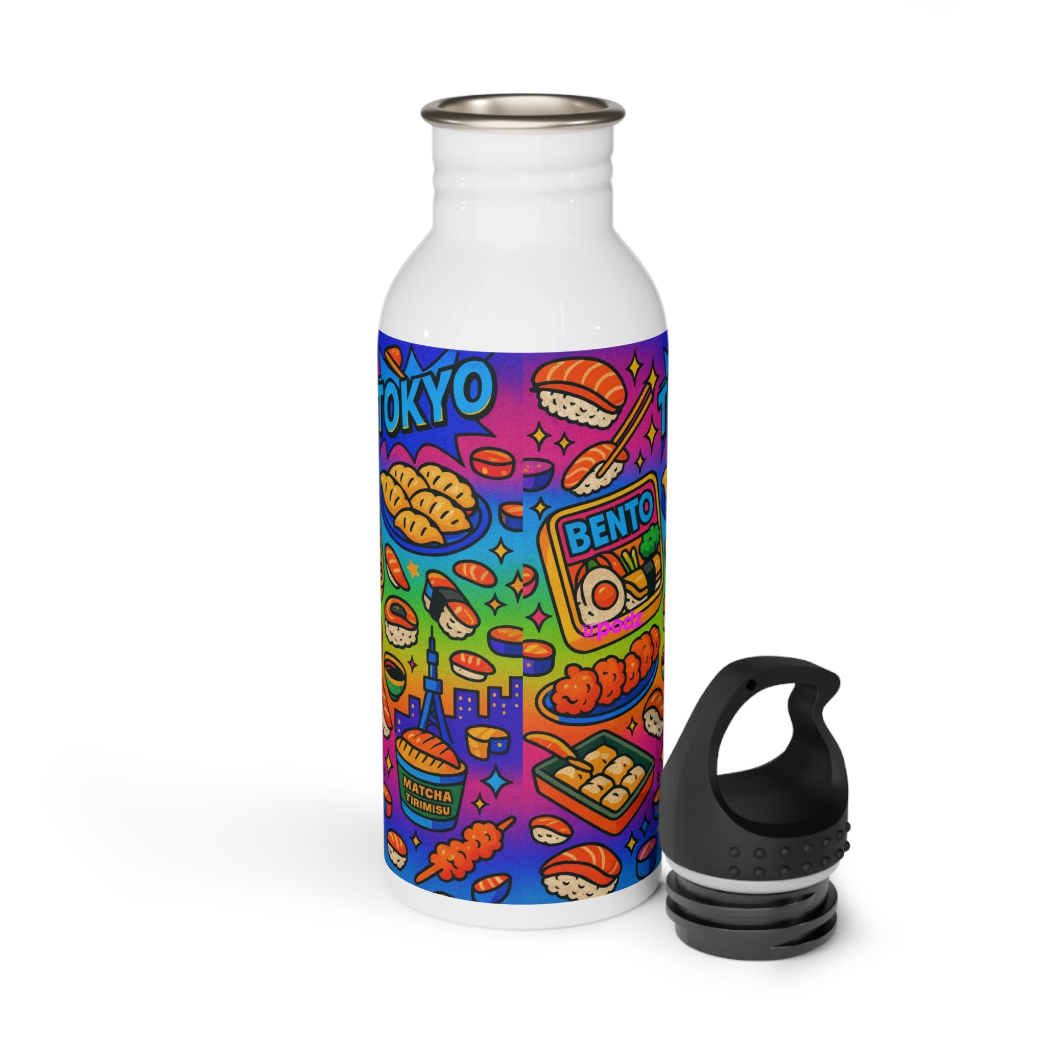 Tokyo Bento Water Bottle, Reusable Sports Hydration Flask