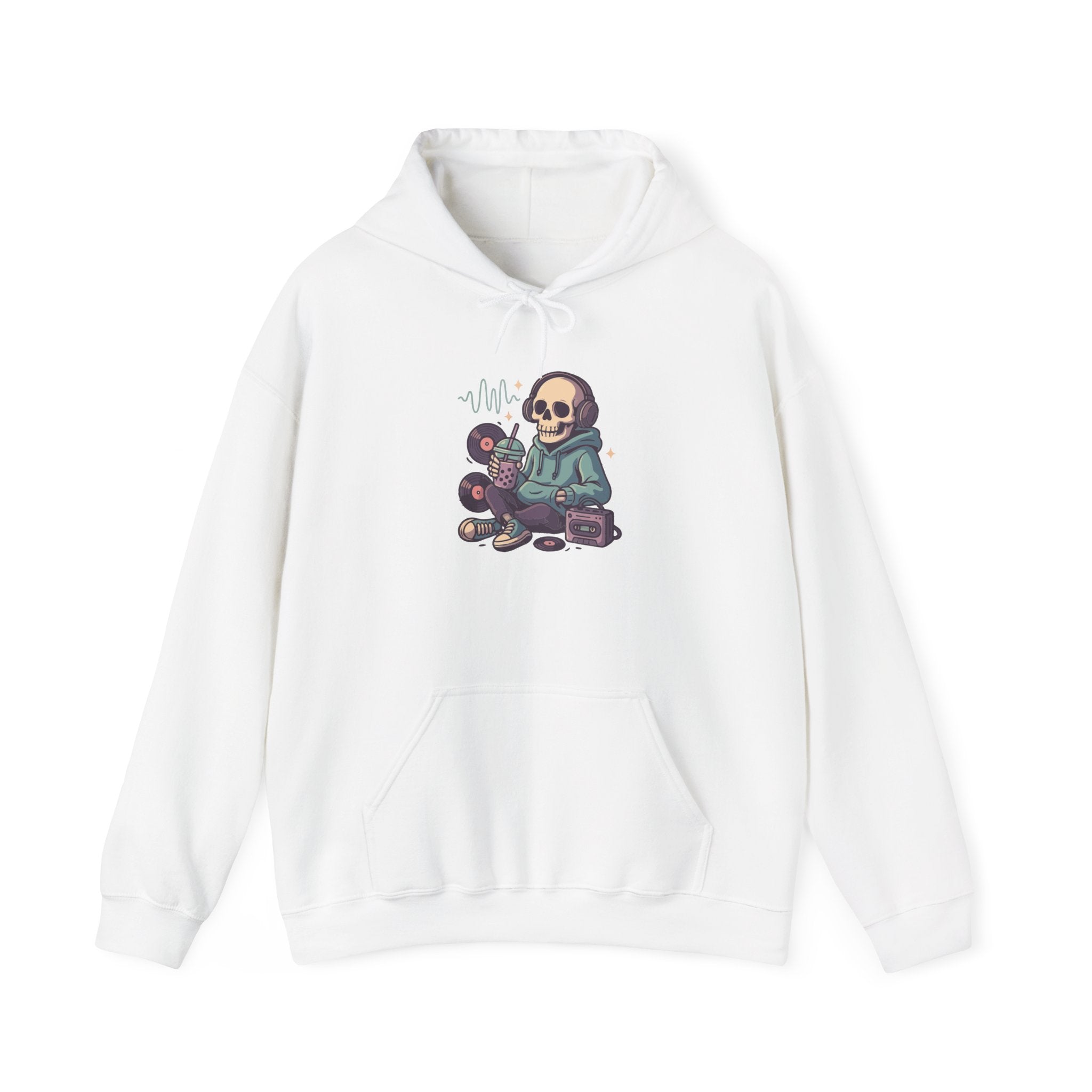 Skull Headphones Unisex Hoodie - Casual Everyday Essential