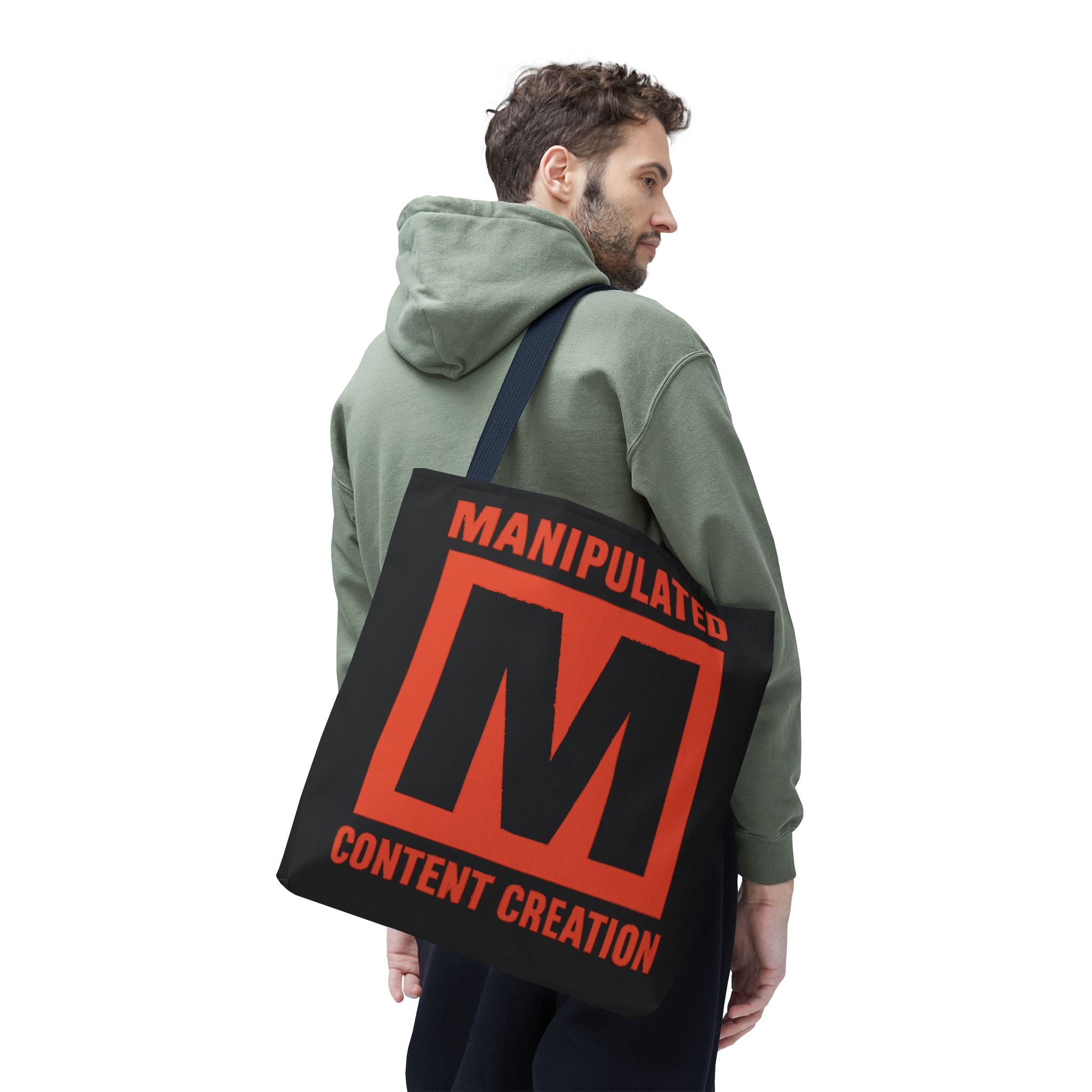 Manipulated Content Tote Bag, Inspirational Gift, Eco-Friendly Shopping Bag