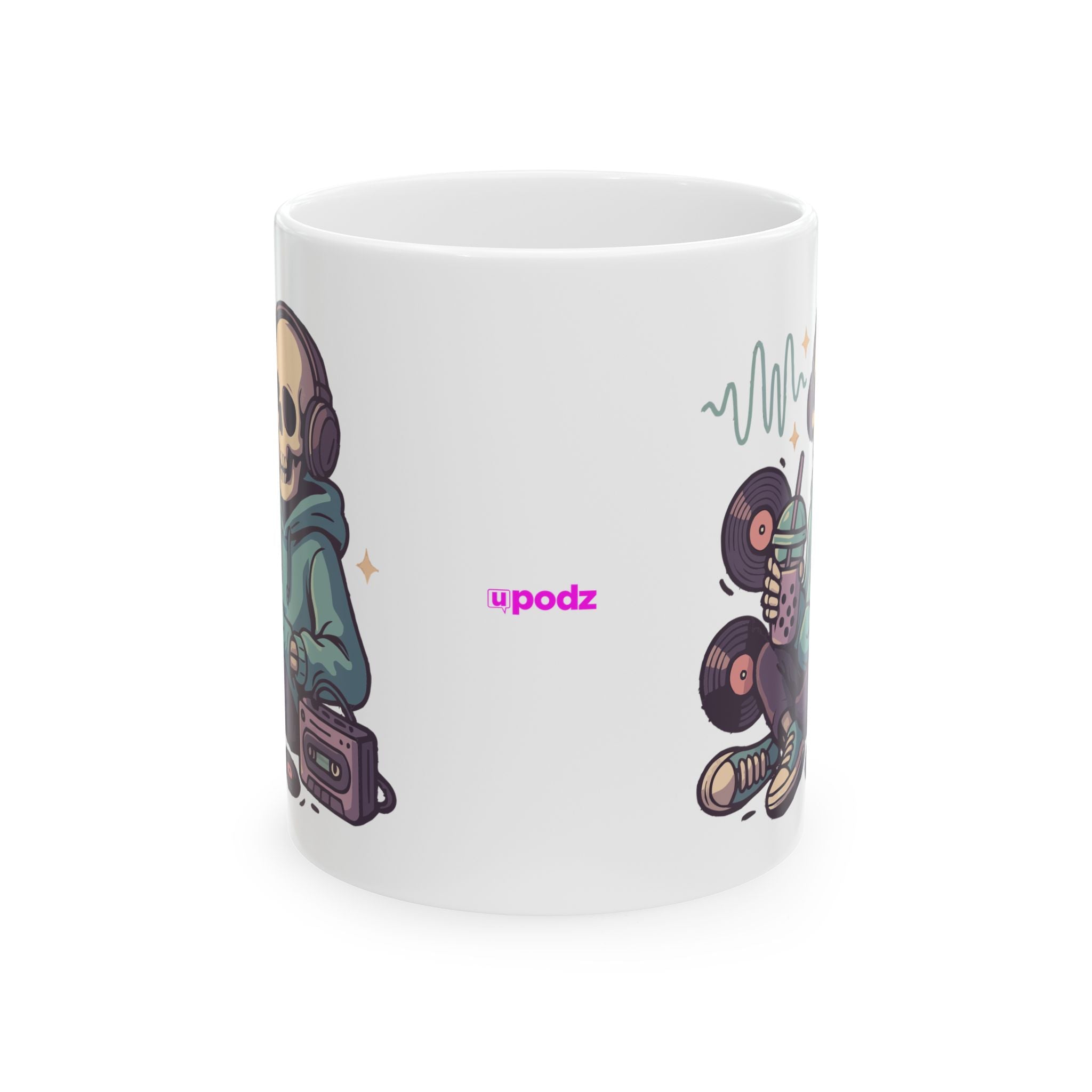 Skull Vibes Ceramic Mug |  Personalized Mug