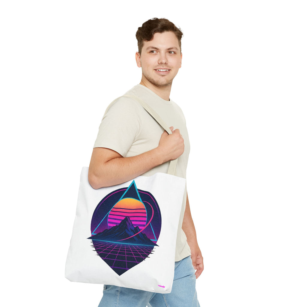 Sunset Mountain Tote - Quirky Design, Fun Bag