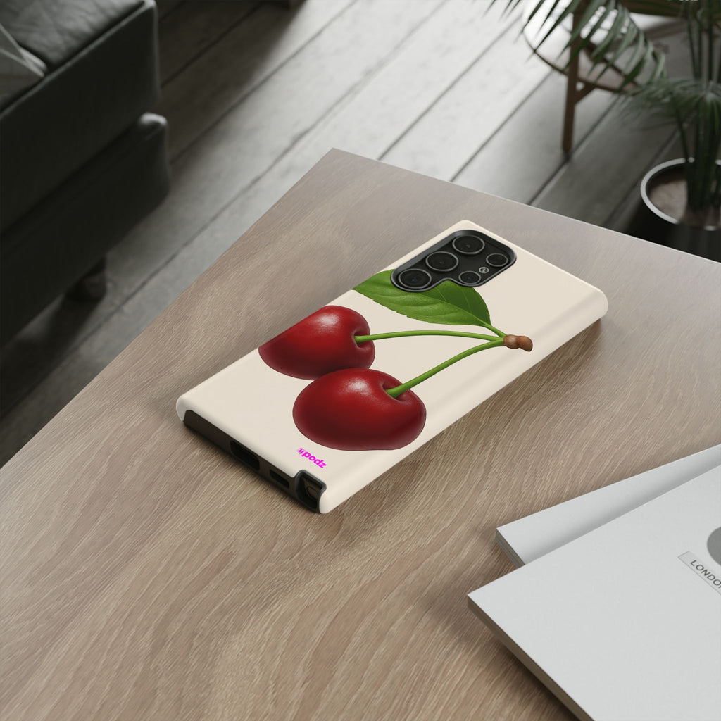 Red Cherry Design, Tough Cases, Phone Cover
