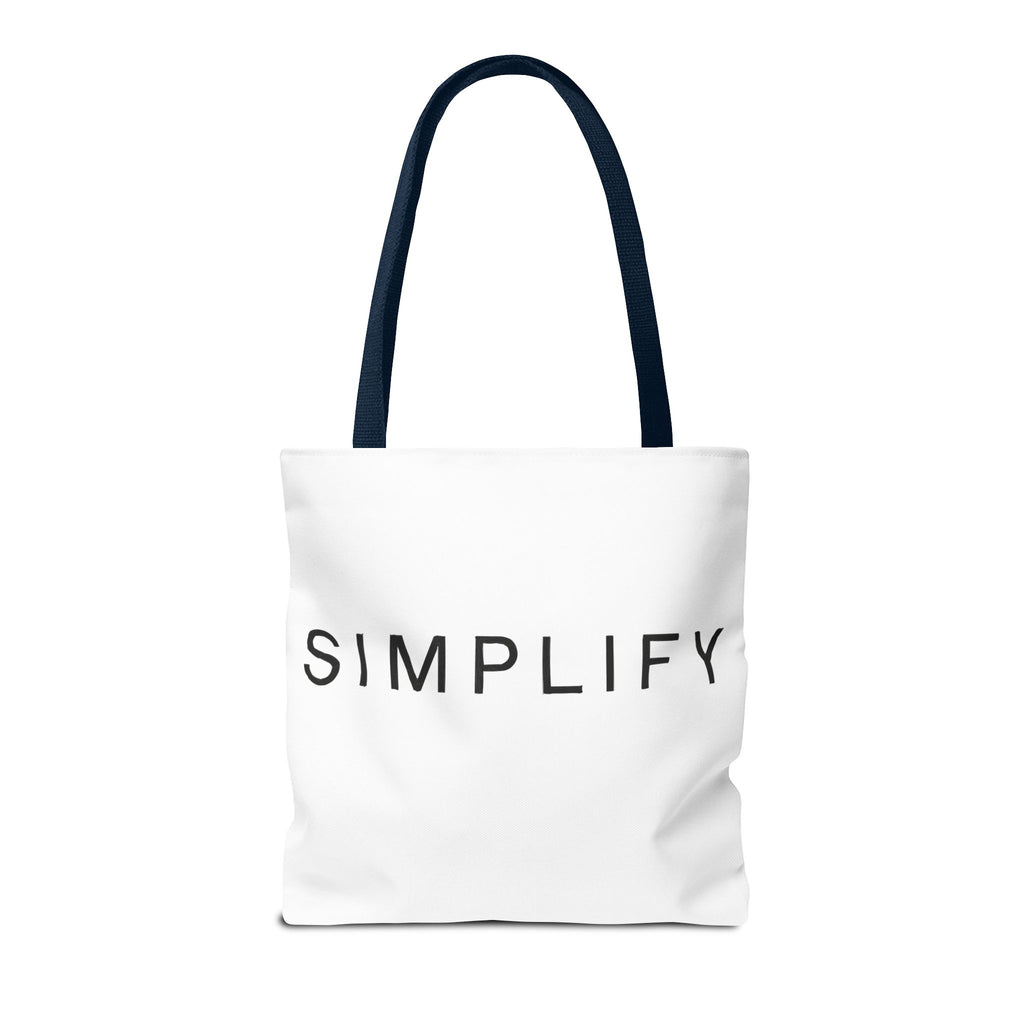 Simplify Tote Bag, Inspirational Gift, Eco-Friendly Shopping Bag