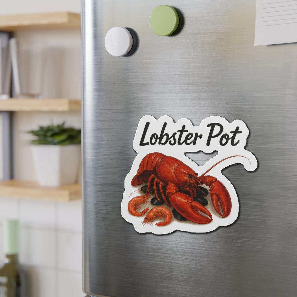 Lobster Pot Die-Cut Magnets, Fun Refrigerator Magnets