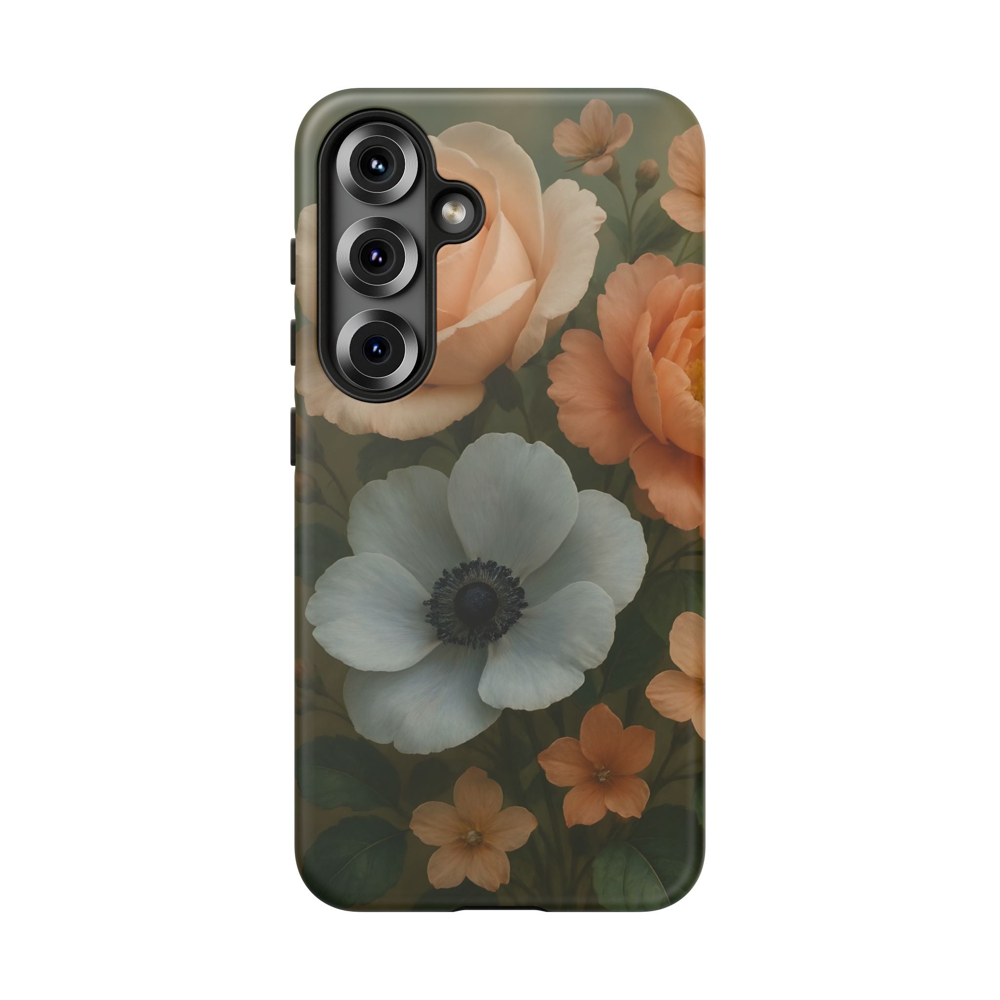 Floral Design White Cover Design, Tough Cases, Phone Cover