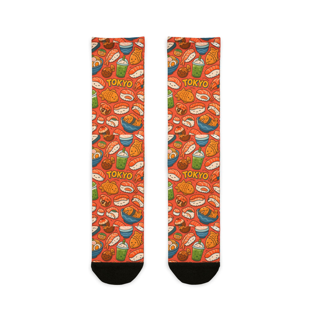 Tokyo Foodie Fan, Fun Funky Sublimation Crew Socks