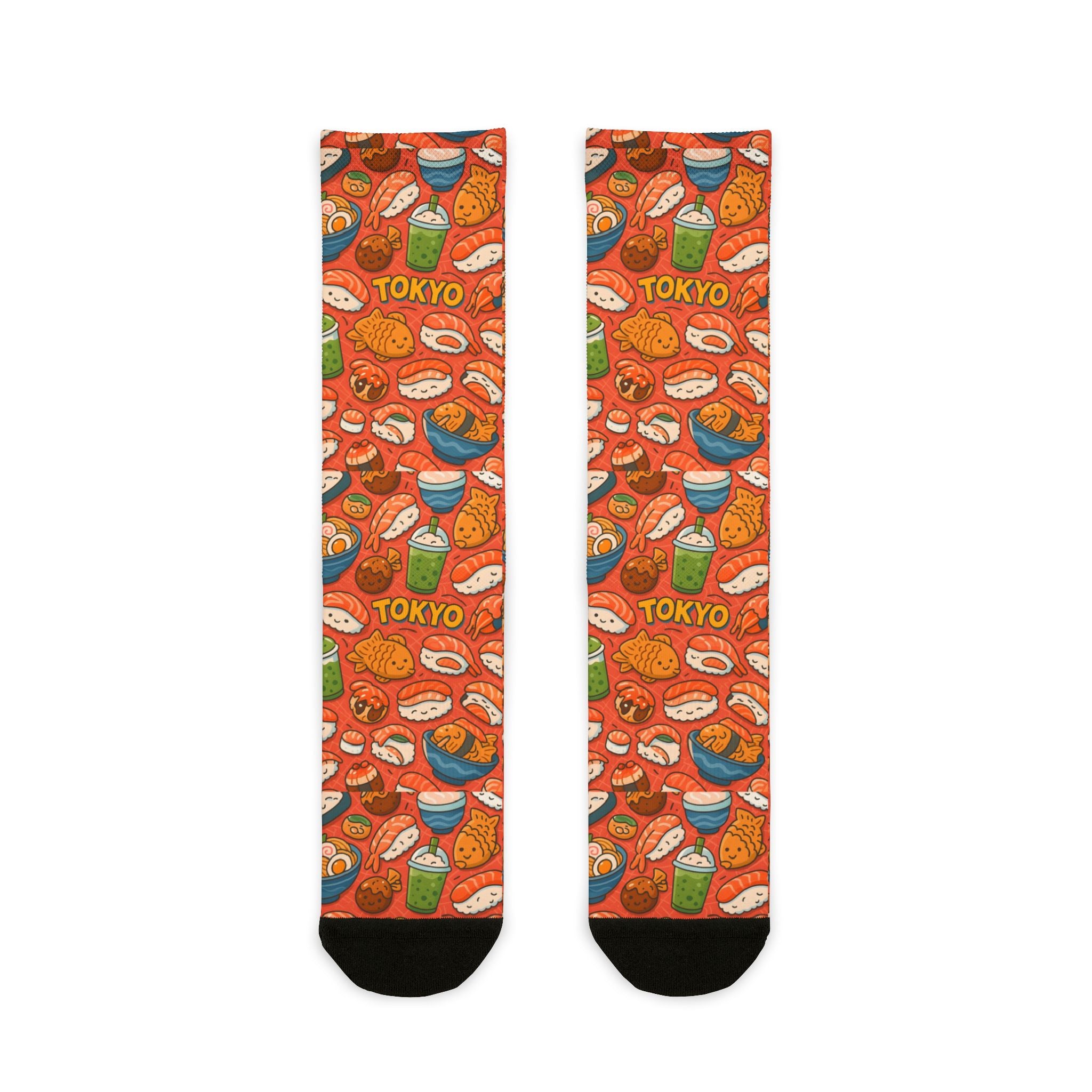 Tokyo Foodie Fan, Fun Funky Sublimation Crew Socks