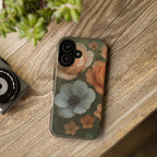 Floral Design White Cover Design, Tough Cases, Phone Cover
