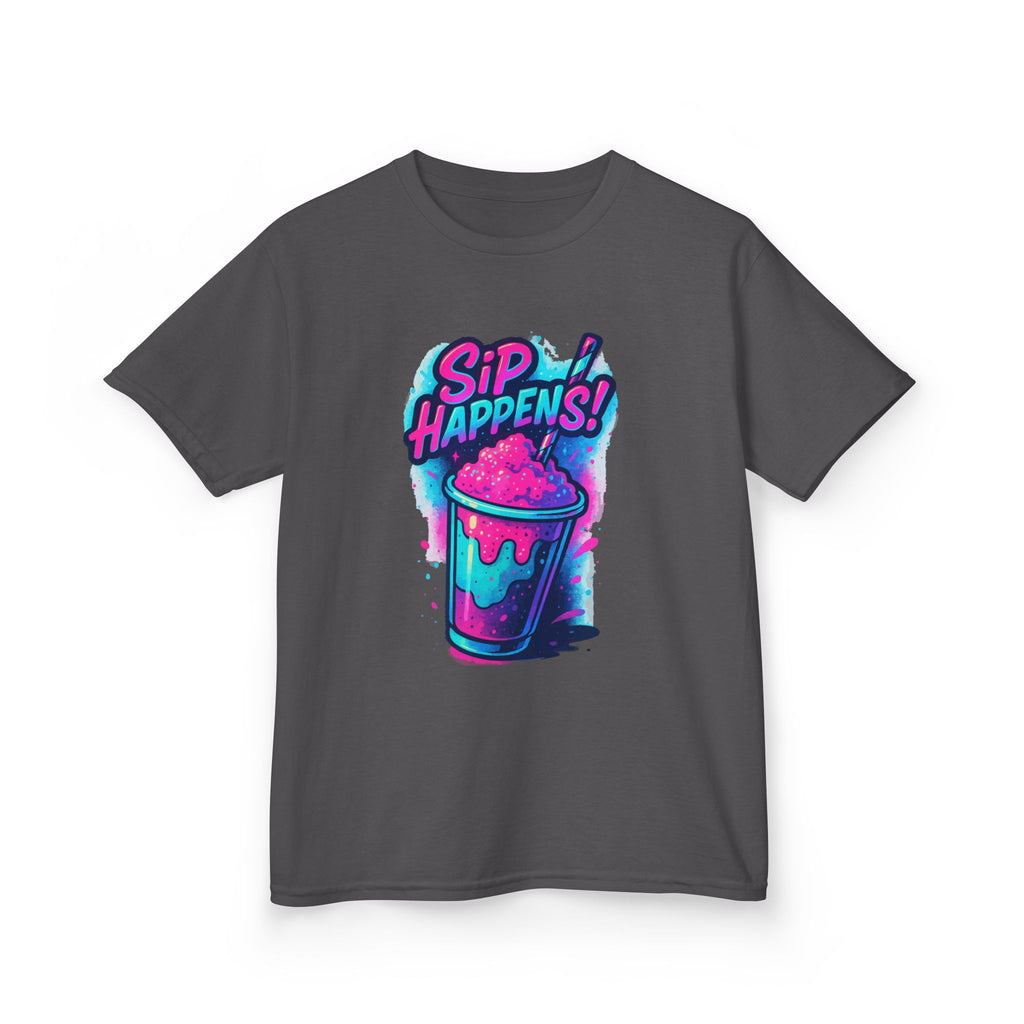 Sip Happens Kids Tee, Fun Graphic Tee, Kids Cotton T-Shirt
