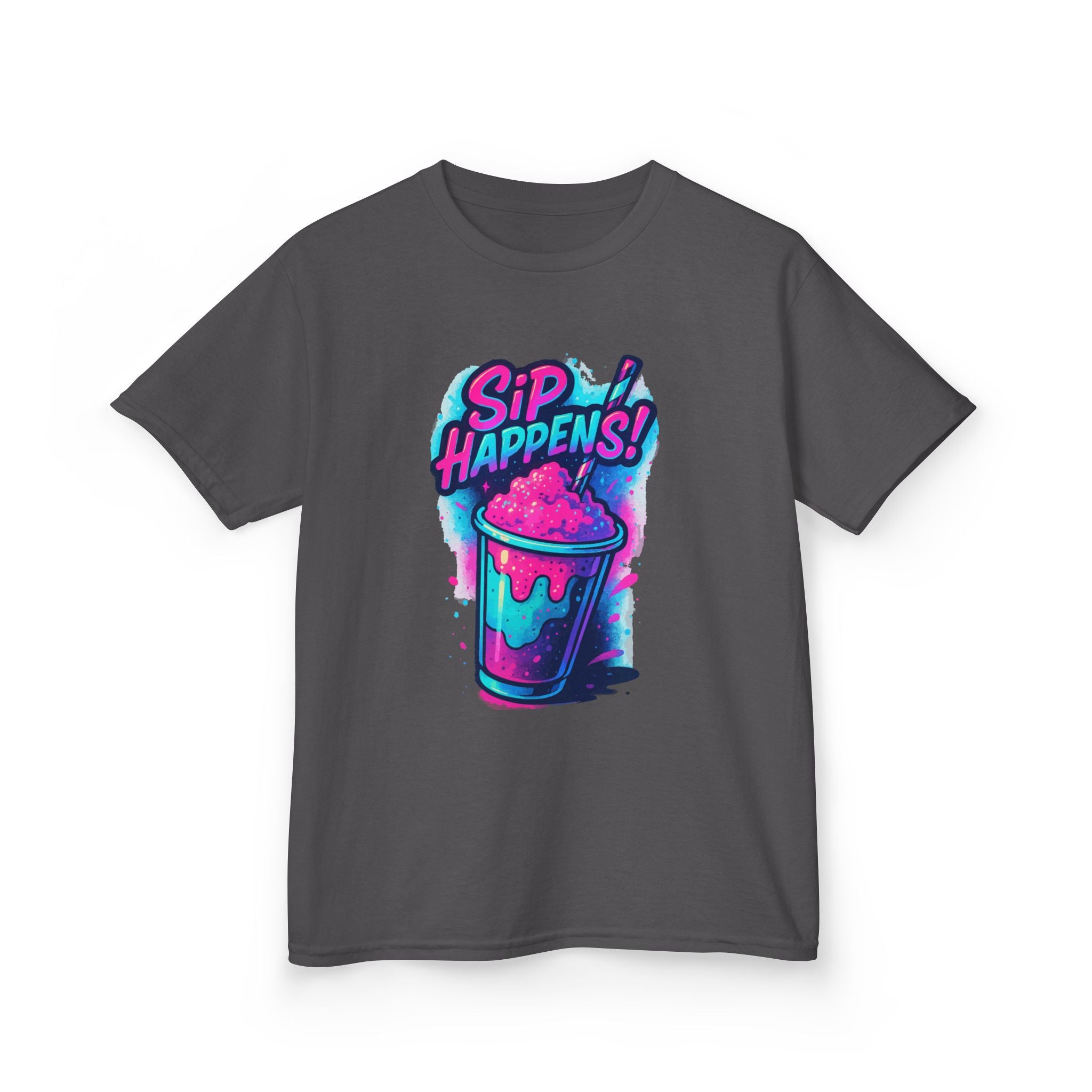 Sip Happens Kids Tee, Fun Graphic Tee, Kids Cotton T-Shirt