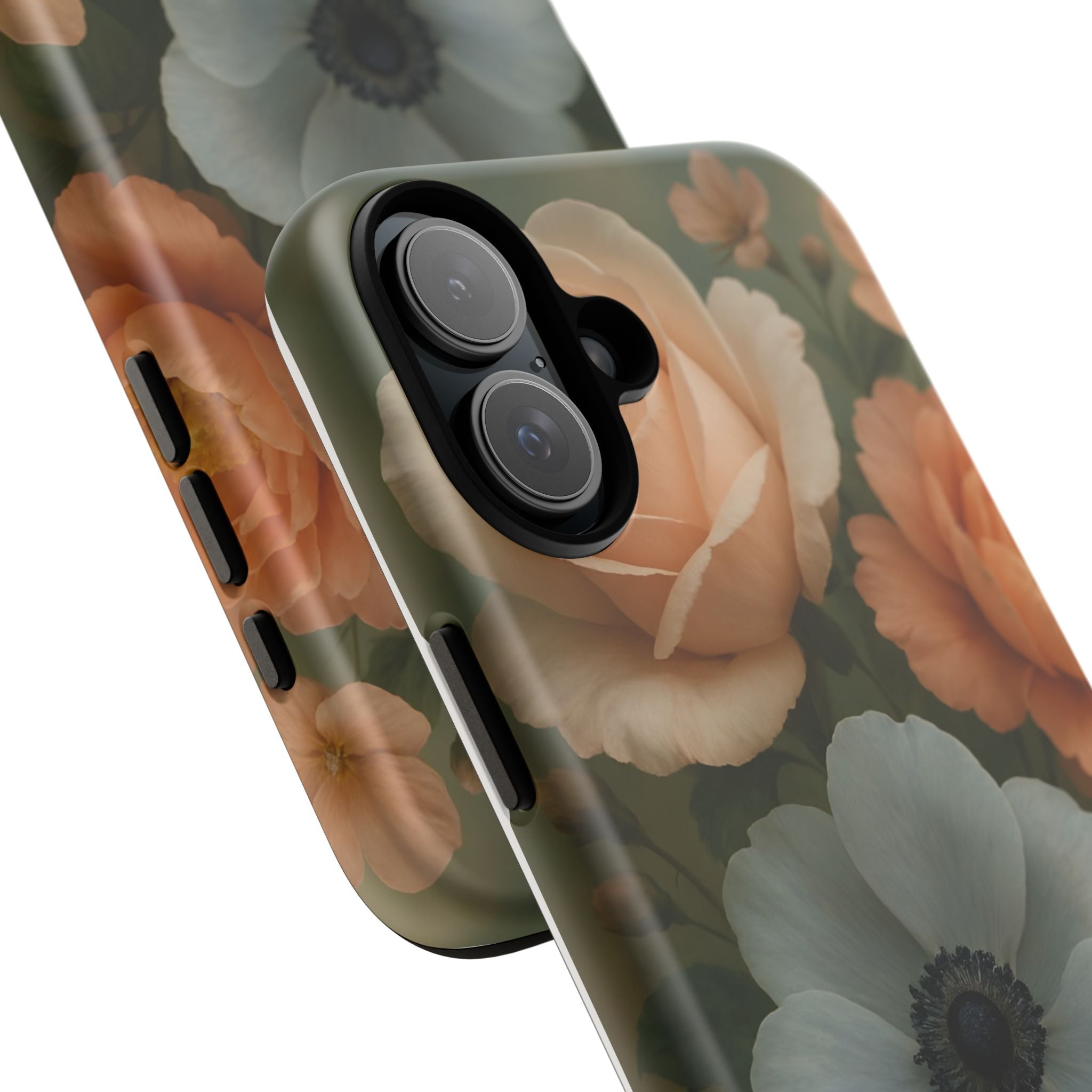 Floral Design White Cover Design, Tough Cases, Phone Cover