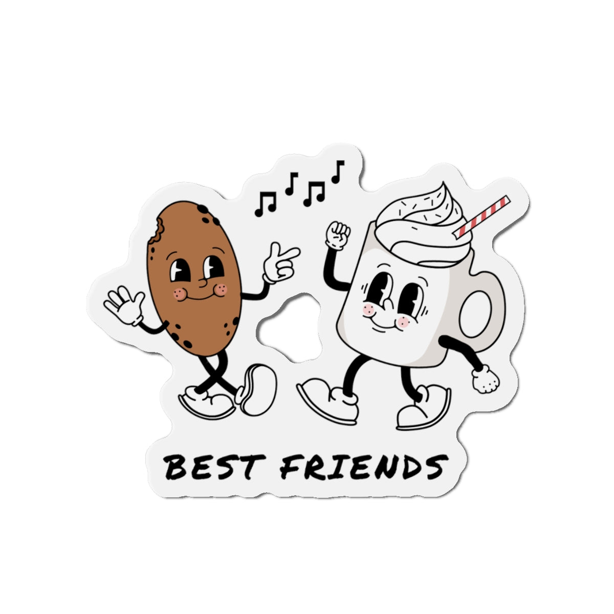 Best Friends Die-Cut Magnets, Cute Friendship Fridge Decor