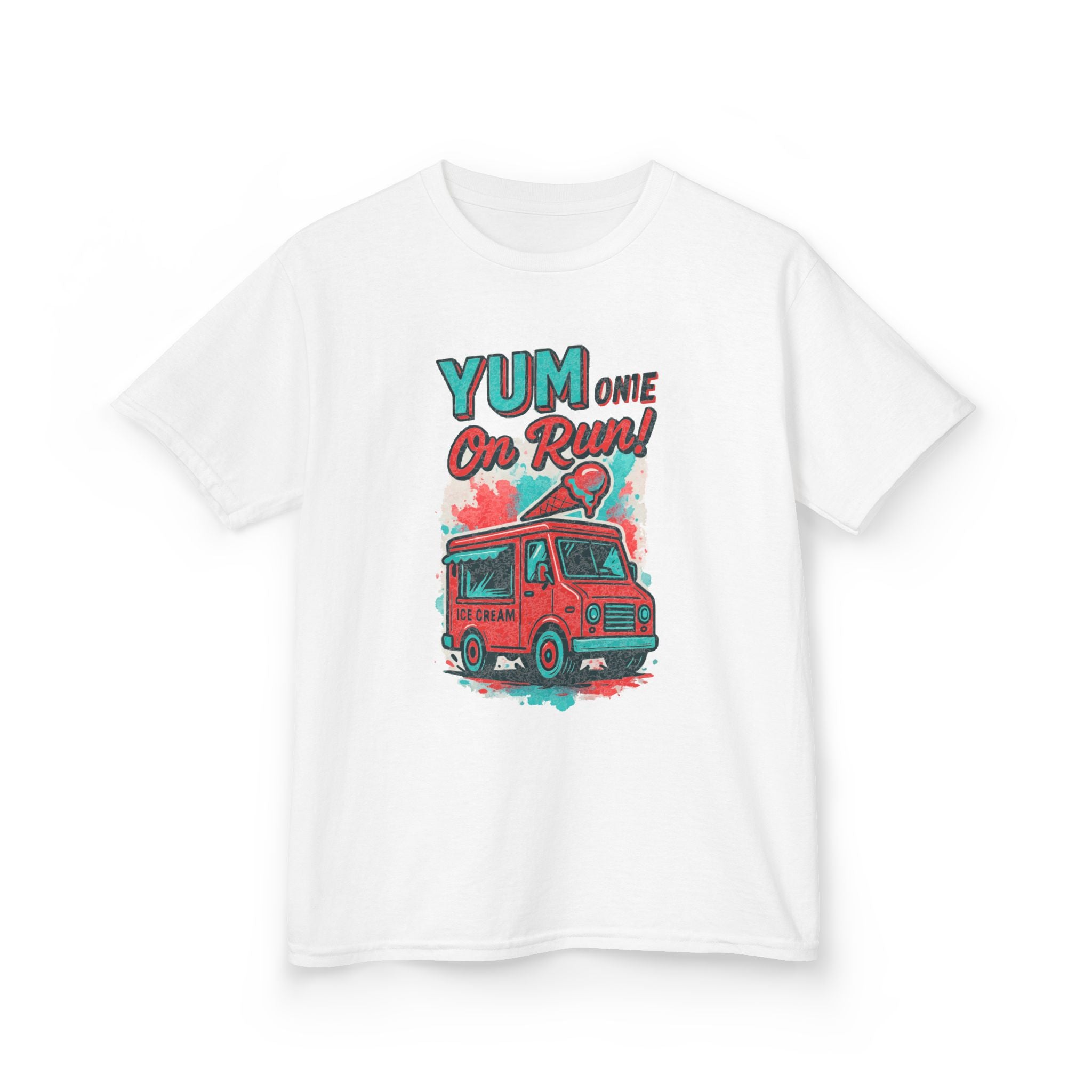 Yum on the run! Kids Tee, Fun Graphic Tee, Kids Cotton T-Shirt