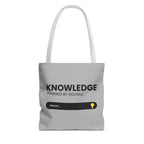 Knowledge Powered Tote Bag - Motivational Carryall