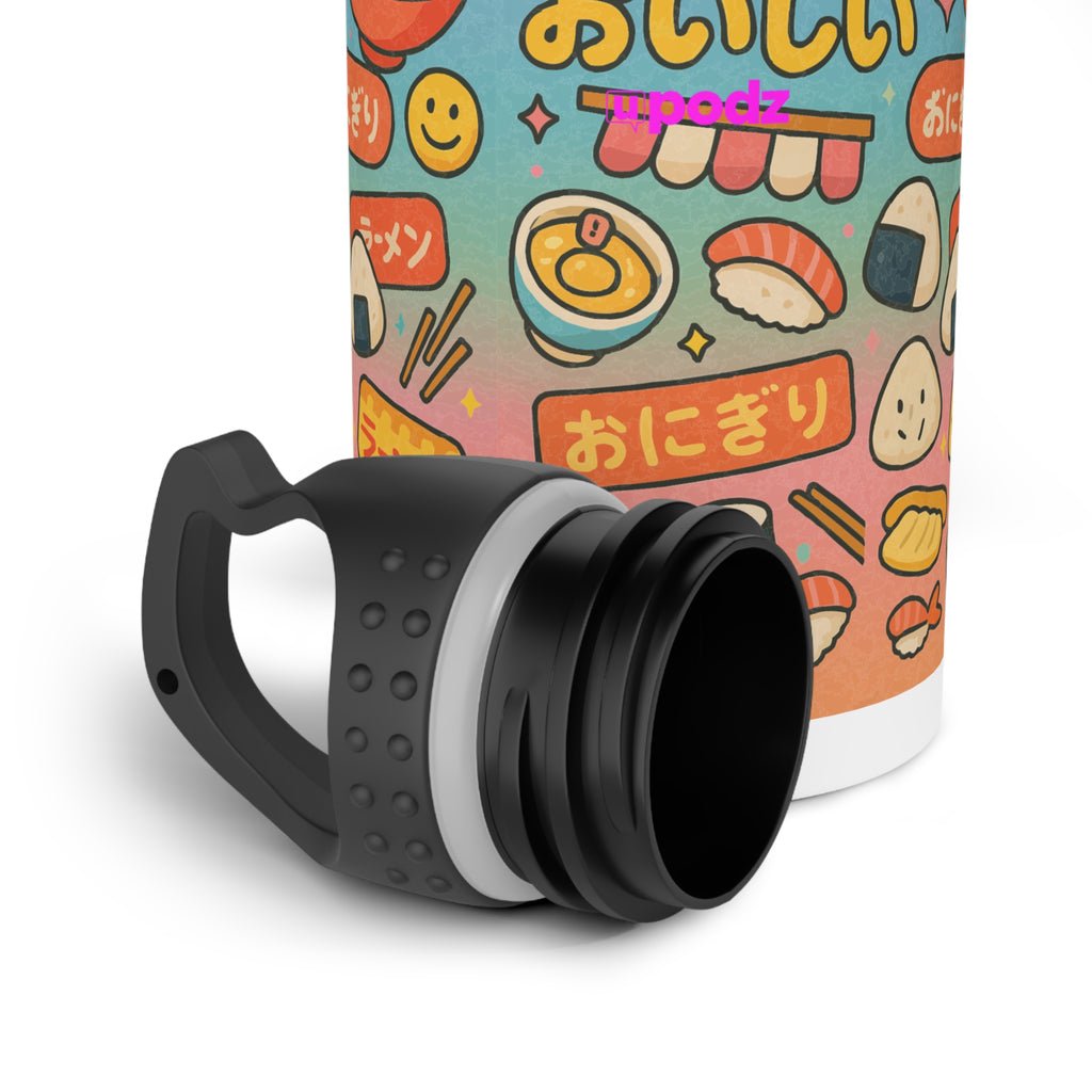 Sushi Cartoon - Water Bottle, Reusable Sports Hydration Flask