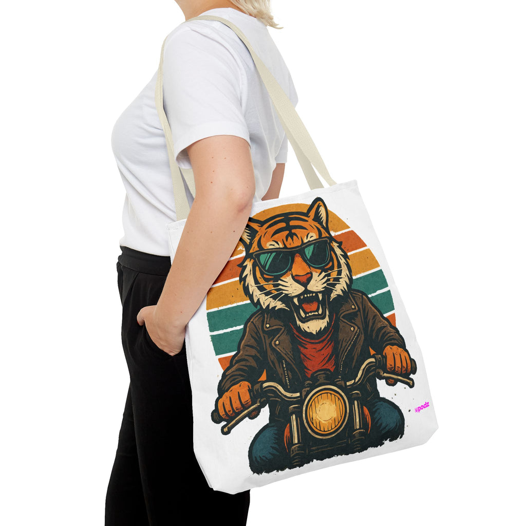Tiger Rider Tote Bag - Quirky Fun Bag