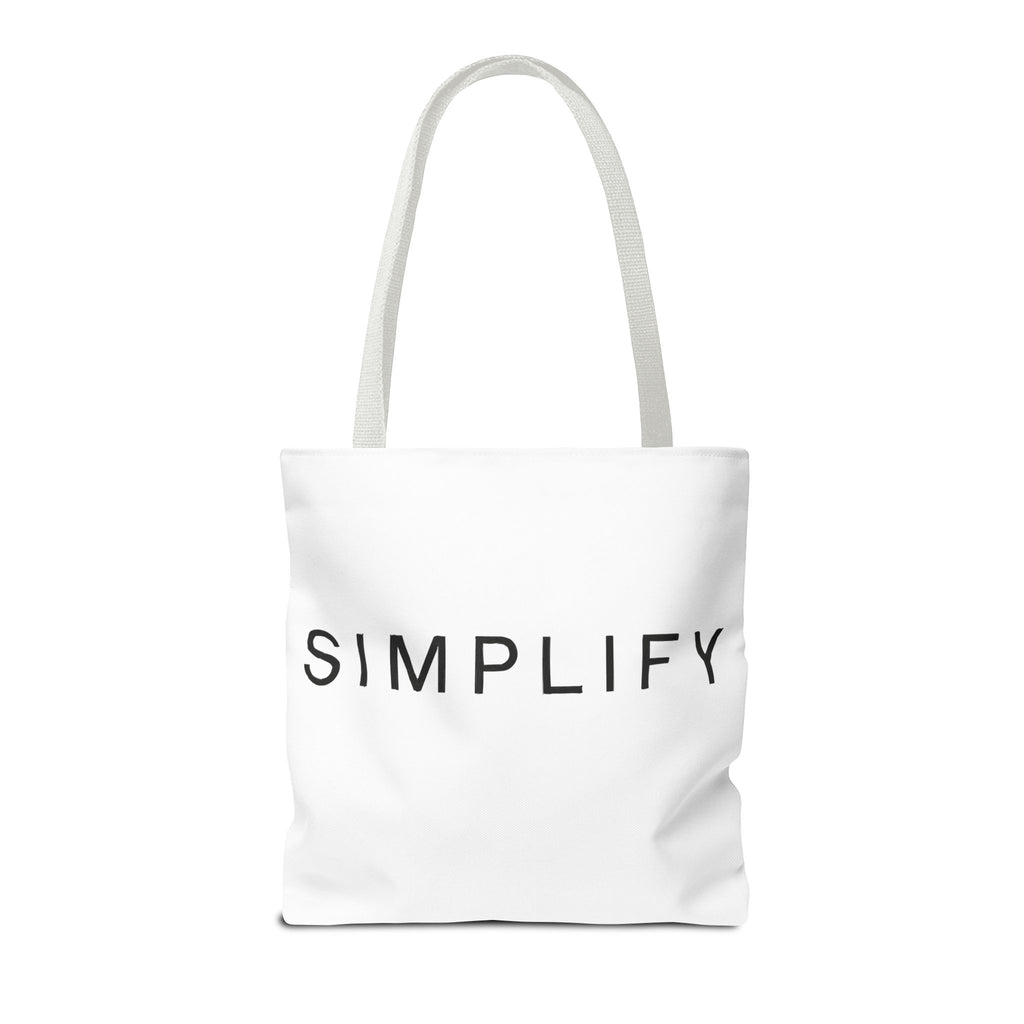 Simplify Tote Bag, Inspirational Gift, Eco-Friendly Shopping Bag
