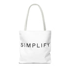 Simplify Tote Bag, Inspirational Gift, Eco-Friendly Shopping Bag