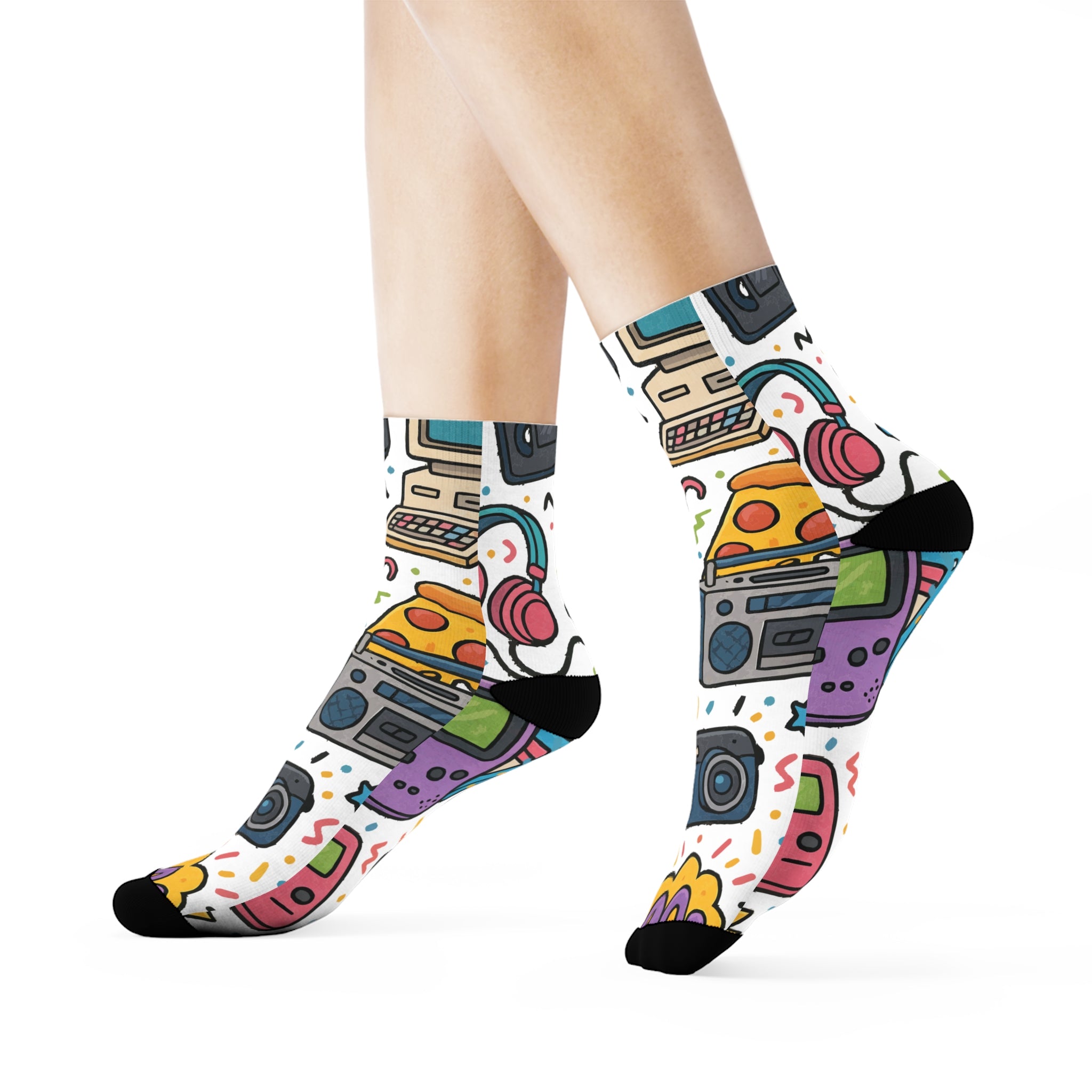 Retro 90's Socks, Funky Design