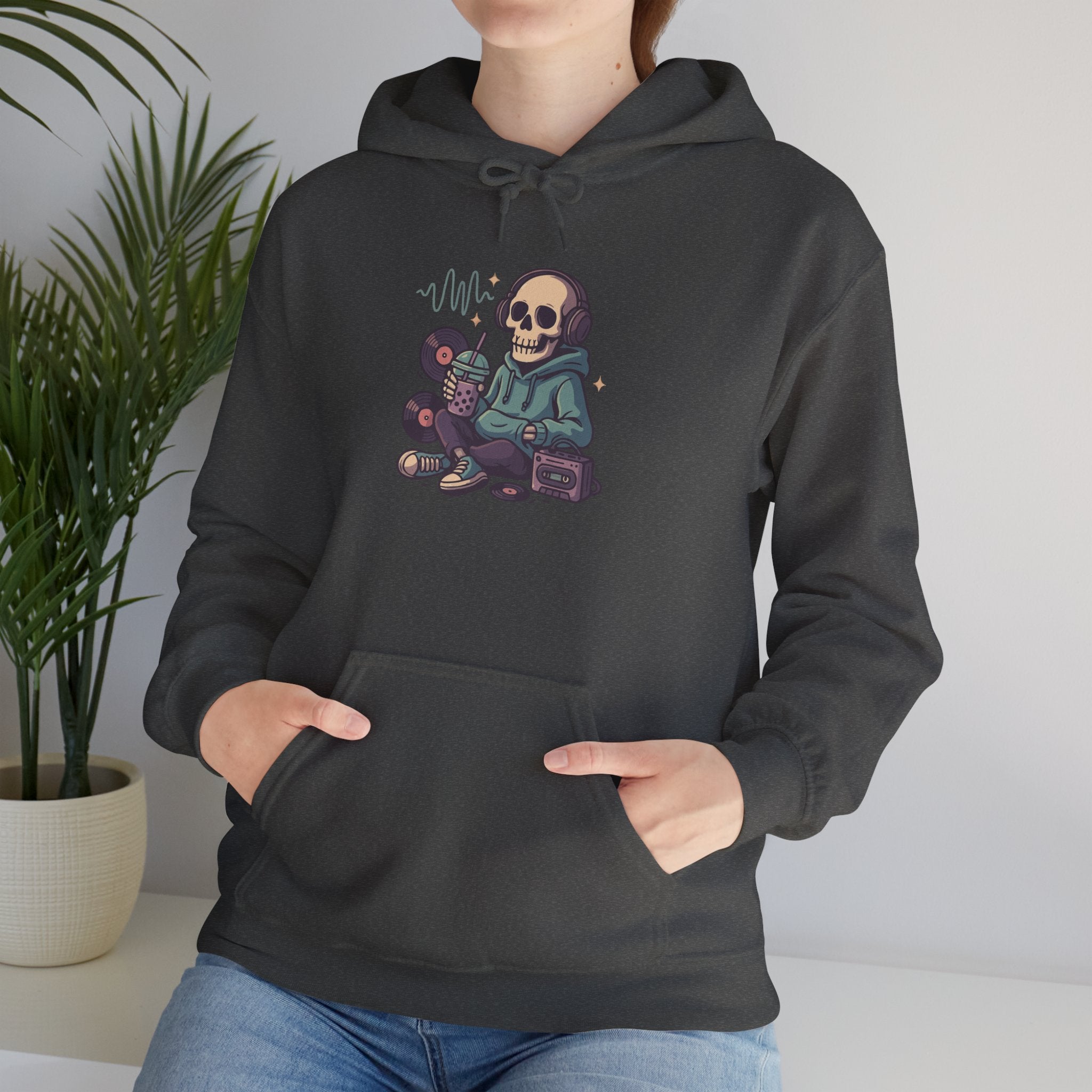 Skull Headphones Unisex Hoodie - Casual Everyday Essential