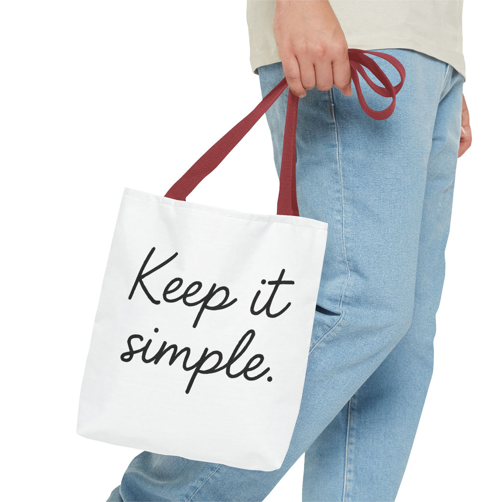Keep It simple Tote Bag - Motivational Carryall