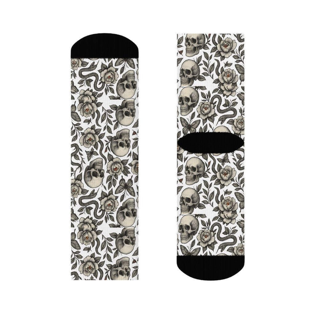 Skulls n Roses Socks, Funky Design