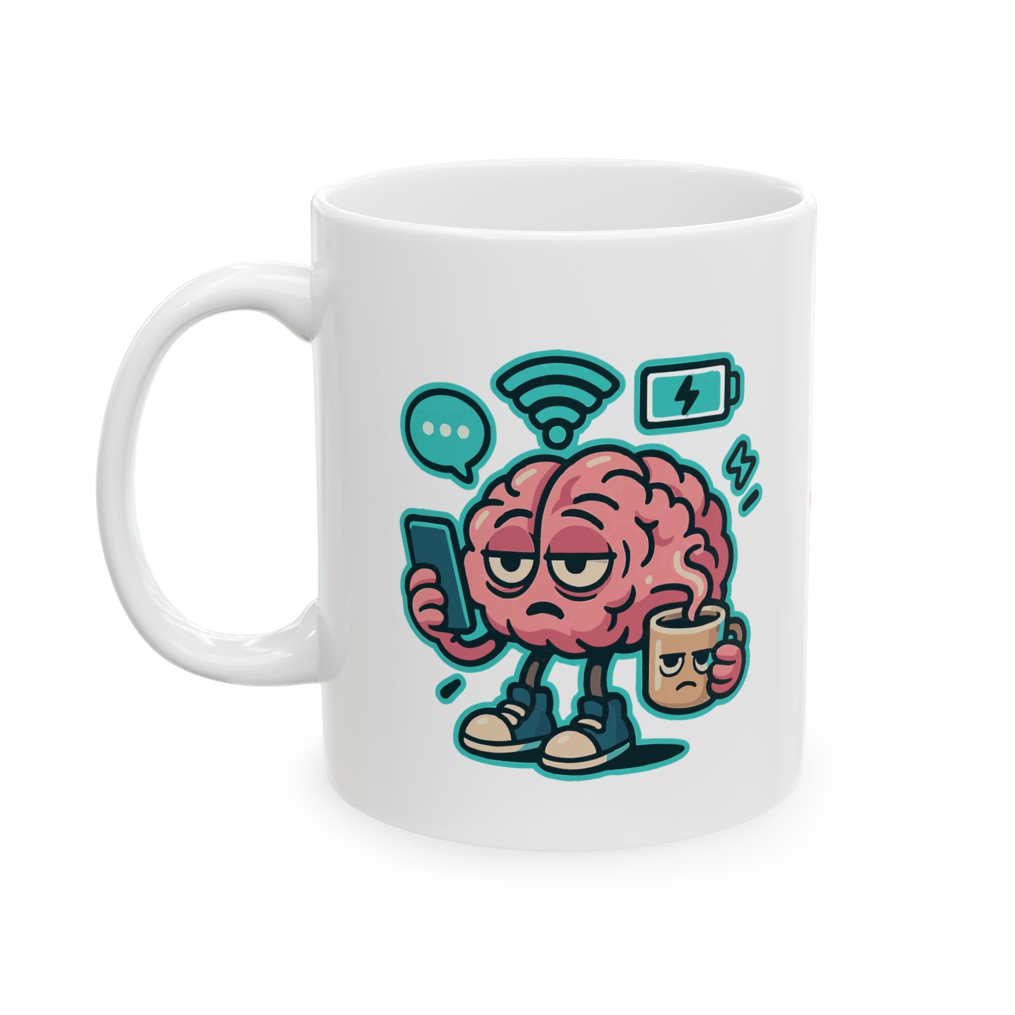 Brain Power Ceramic Mug |  Personalized Mug