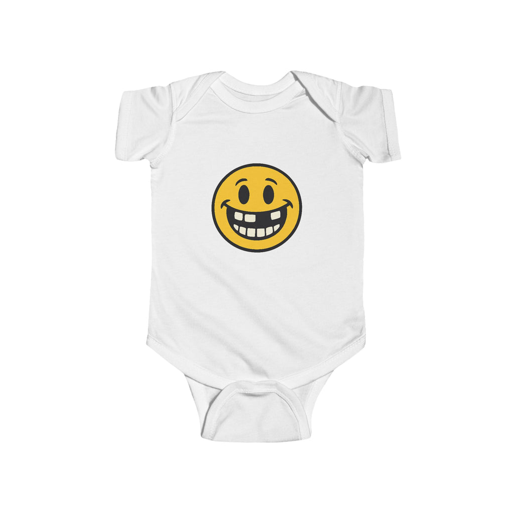 Smiley Baby Bodysuit, Infant Outfit, Cute Baby Clothes